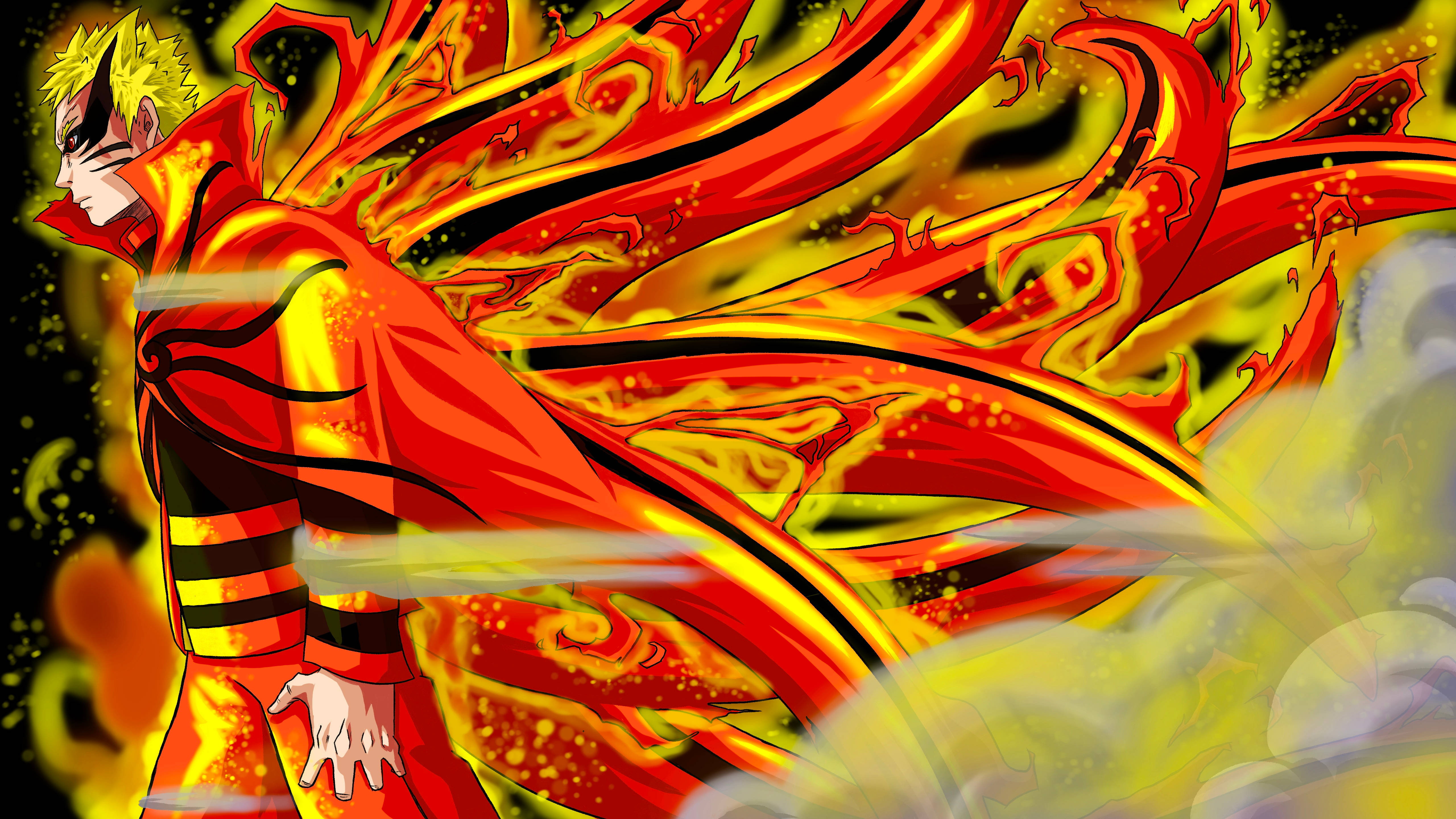 Naruto Baryon Mode Καπνός και Φωτιά Ταπετσαρία