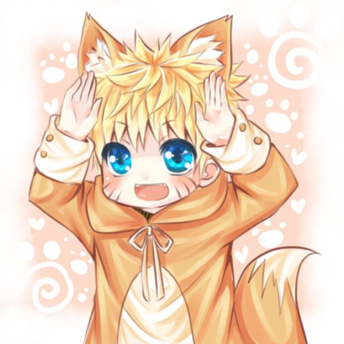 Χαριτωμένο Naruto Αλεπού Chibi Ταπετσαρία
