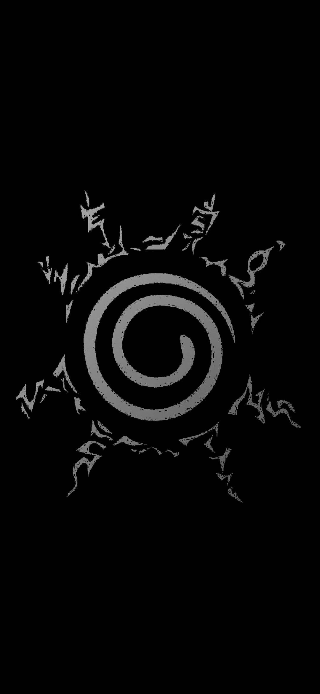 Οκτώ Τρίγραμμα Σφραγίδας Στυλ Naruto Μαύρο Ταπετσαρία