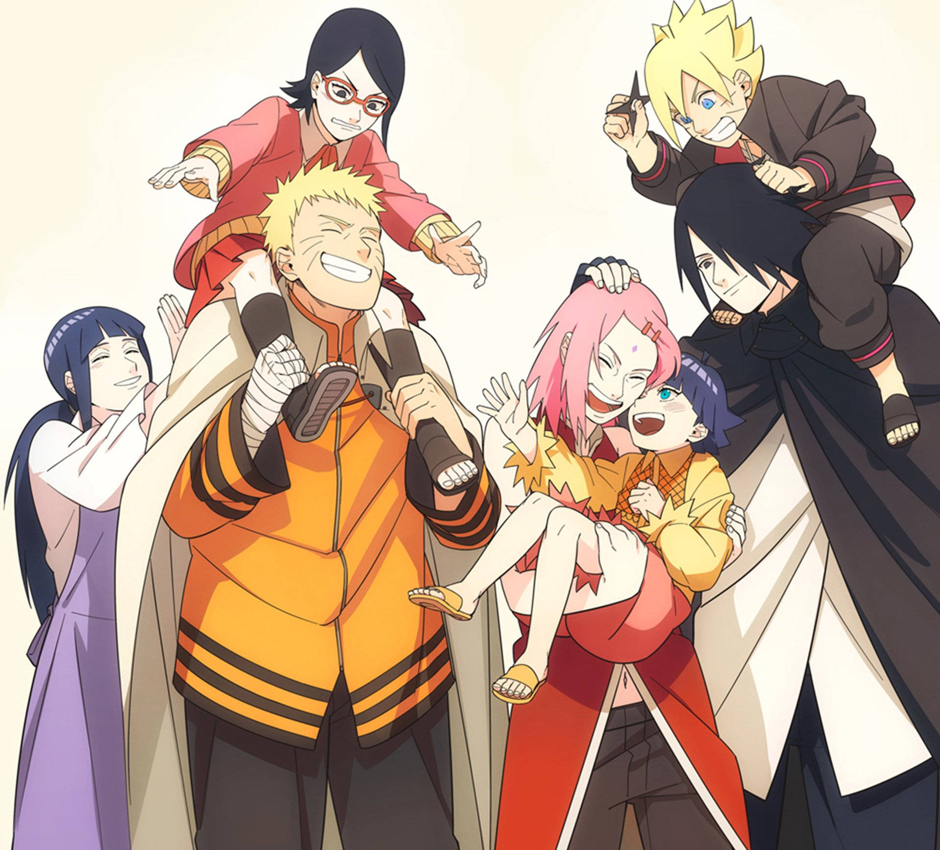 Naruto και Hinata με Sakura και Sasuke Ταπετσαρία
