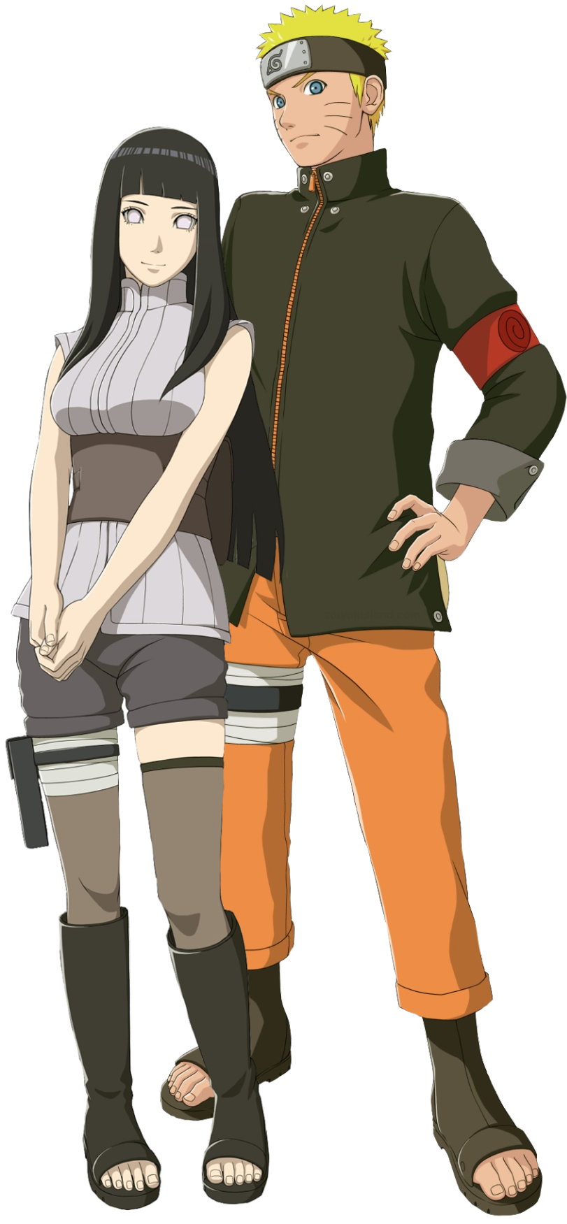 Naruto και Hinata να στέκονται δίπλα δίπλα Ταπετσαρία