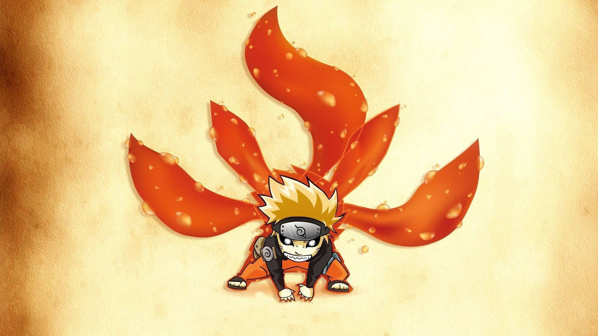 Χαριτωμένο Naruto Kyuubi Art Ταπετσαρία
