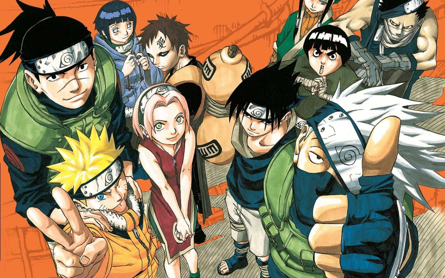 Naruto Manga Anime Χαρακτήρες Konoha Ninjas Ταπετσαρία