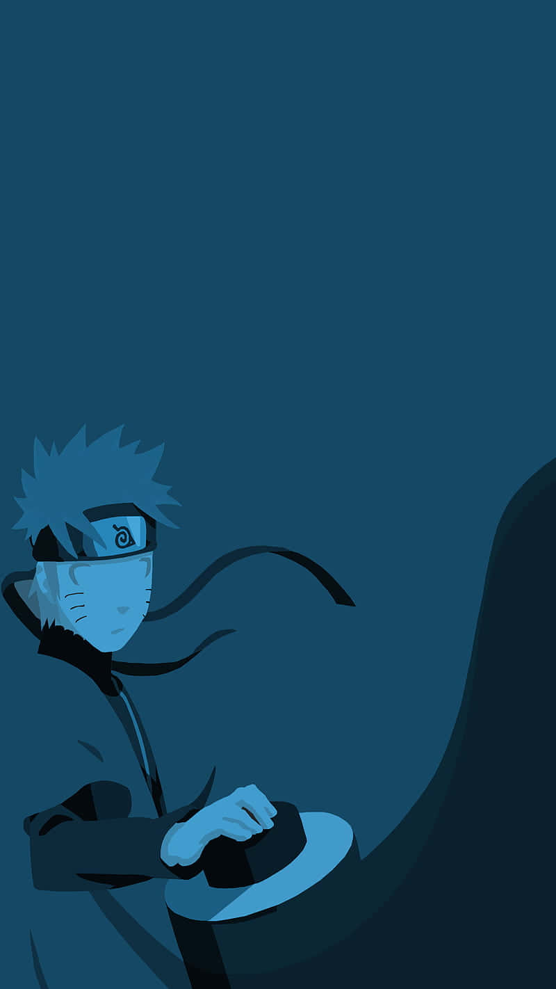 Naruto Minimal Anime Μπλε Τέχνη Ταπετσαρία