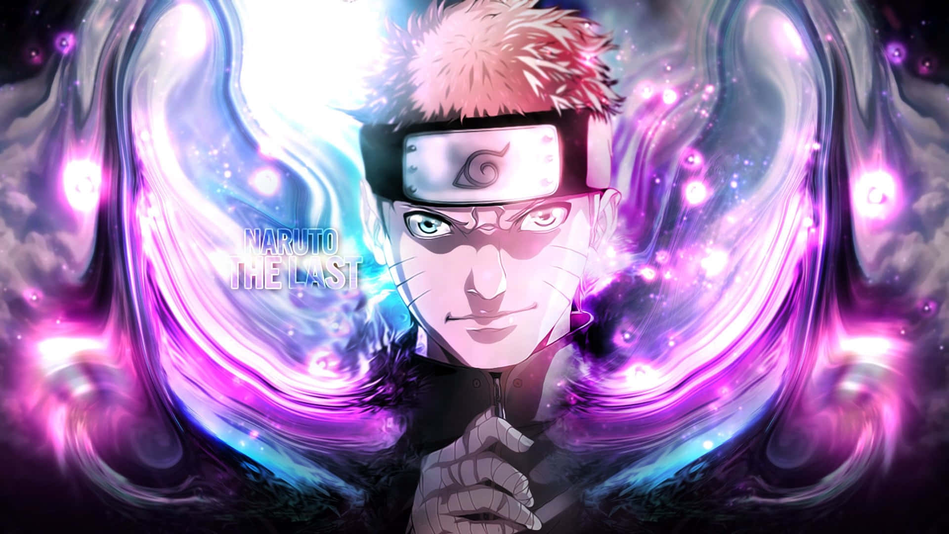 Naruto Neon Μωβ Αφηρημένη Ψηφιακή Τέχνη Ταπετσαρία