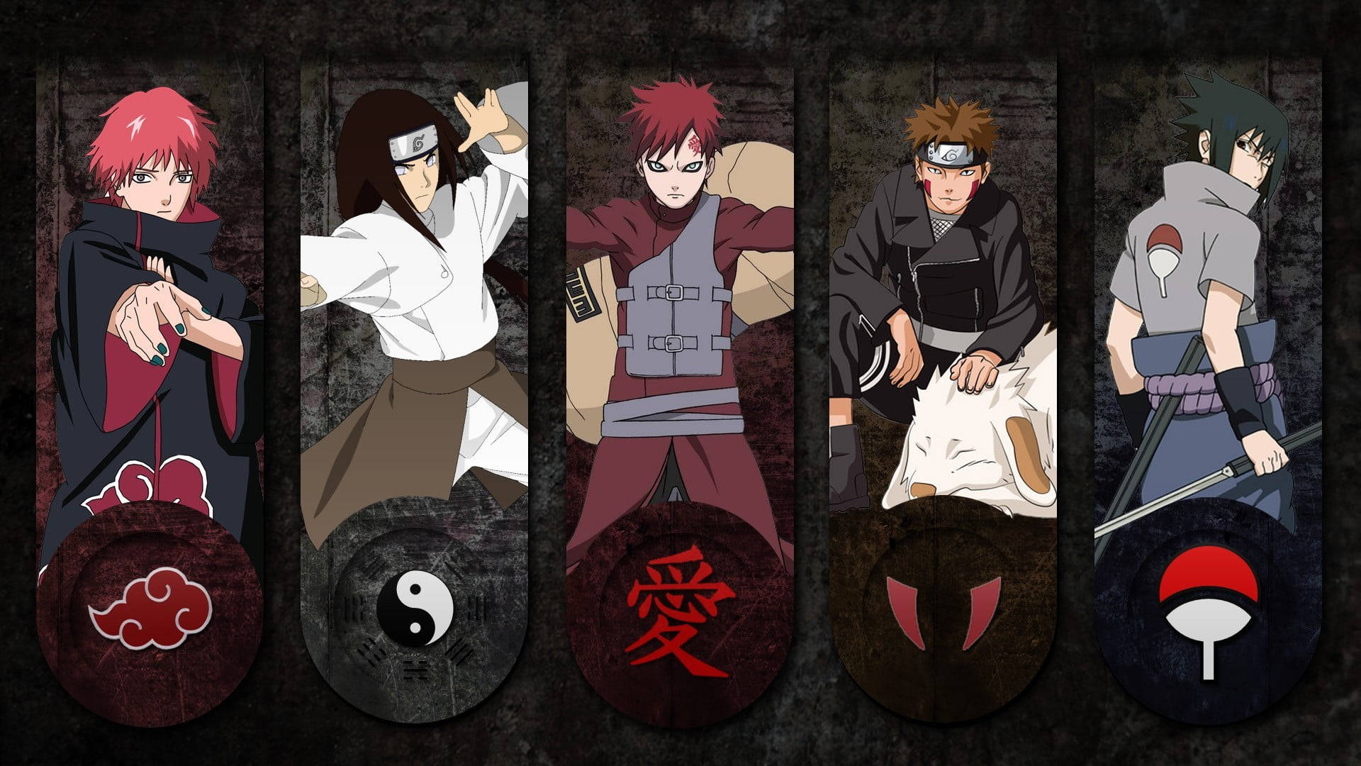 Ζωντανά Πάνελ Χαρακτήρων Naruto Ταπετσαρία
