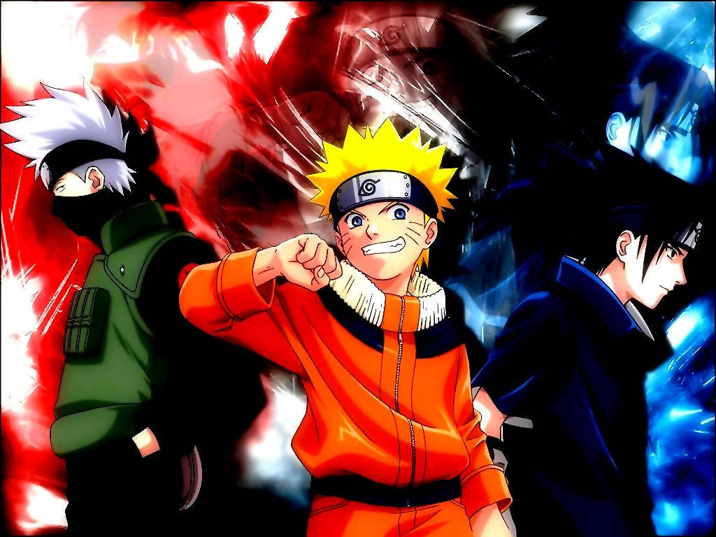 Naruto PC με τον Kakashi και τον Sasuke Ταπετσαρία