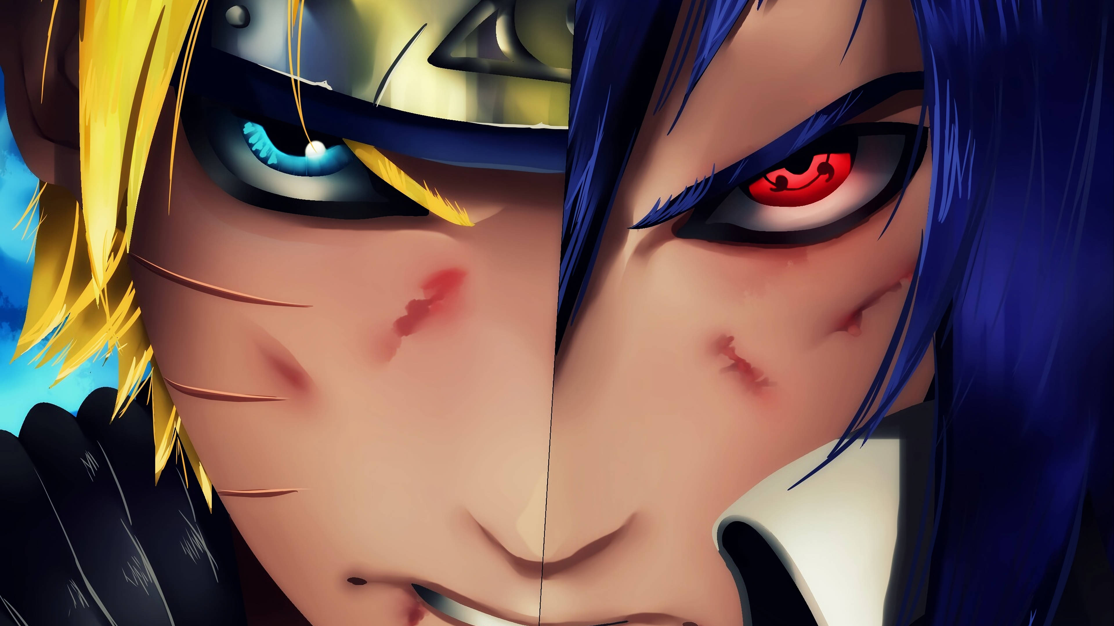 Naruto και Sasuke σε κοντινό πλάνο Ταπετσαρία