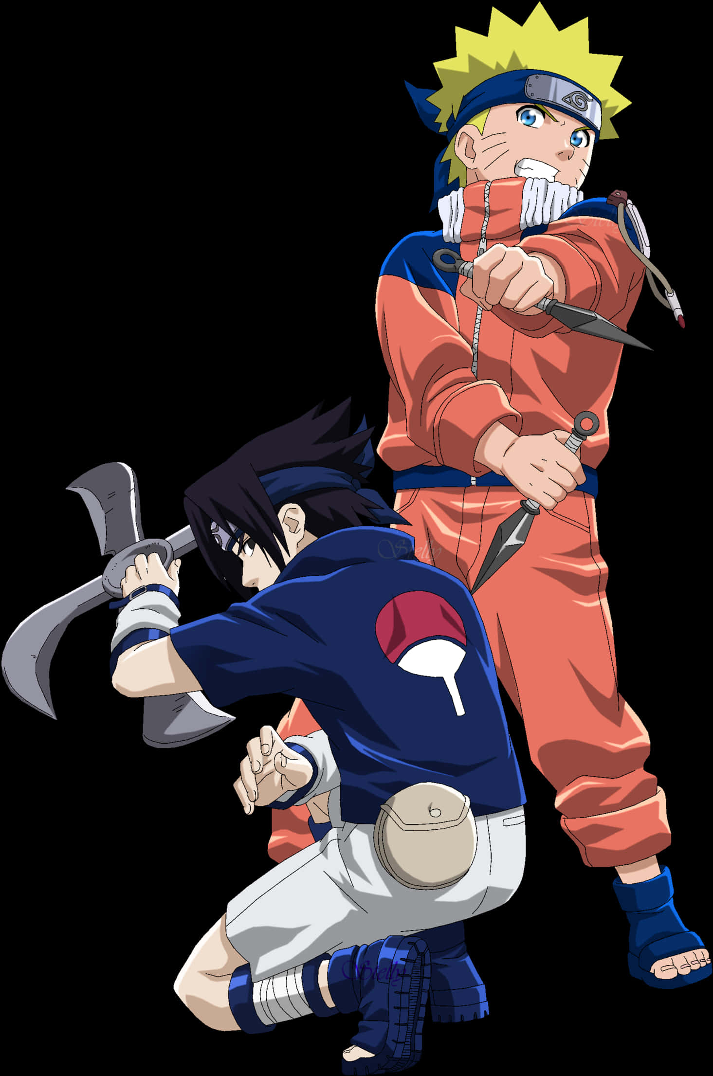 Naruto και Sasuke έτοιμοι για μάχη Ταπετσαρία