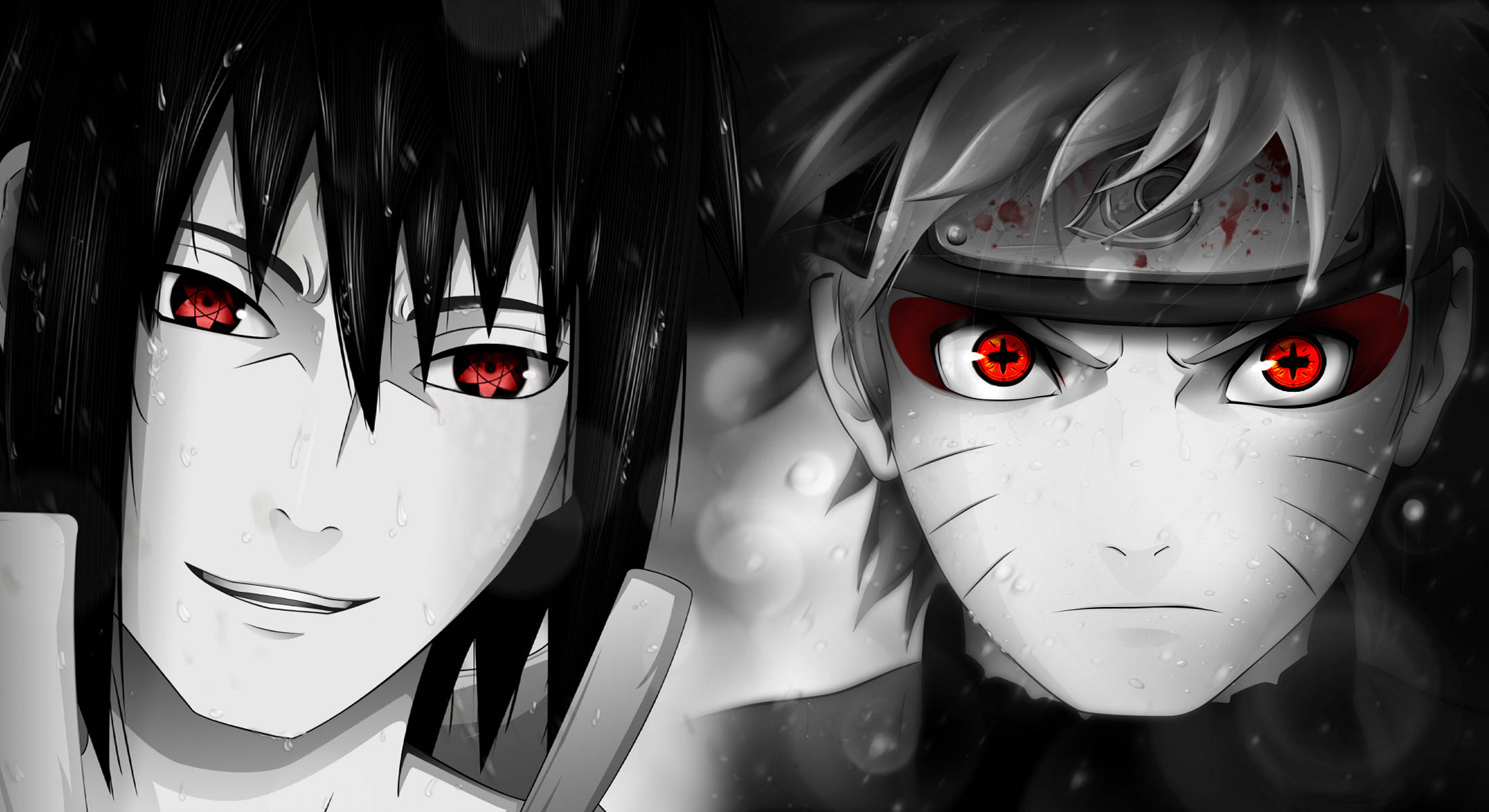 Μάτια Naruto και Sasuke Ταπετσαρία