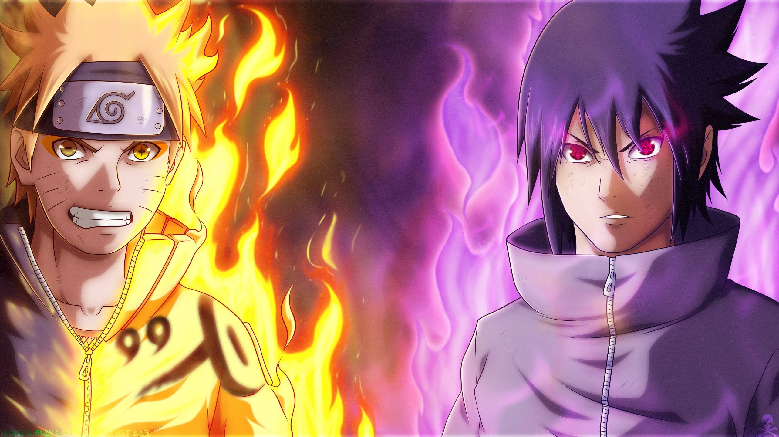 Naruto Sasuke Chakra σε Ζωντανή Κινούμενη Εικόνα Ταπετσαρία
