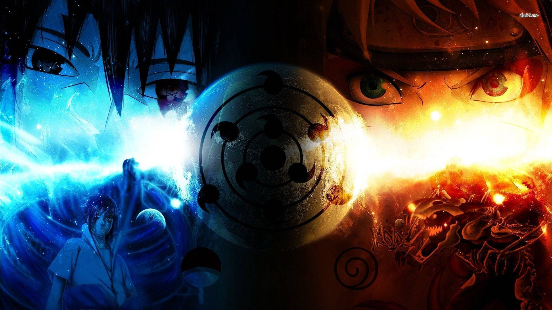 Naruto και Sasuke σε Σκληρή Μάχη Αντιπαλότητας Ταπετσαρία