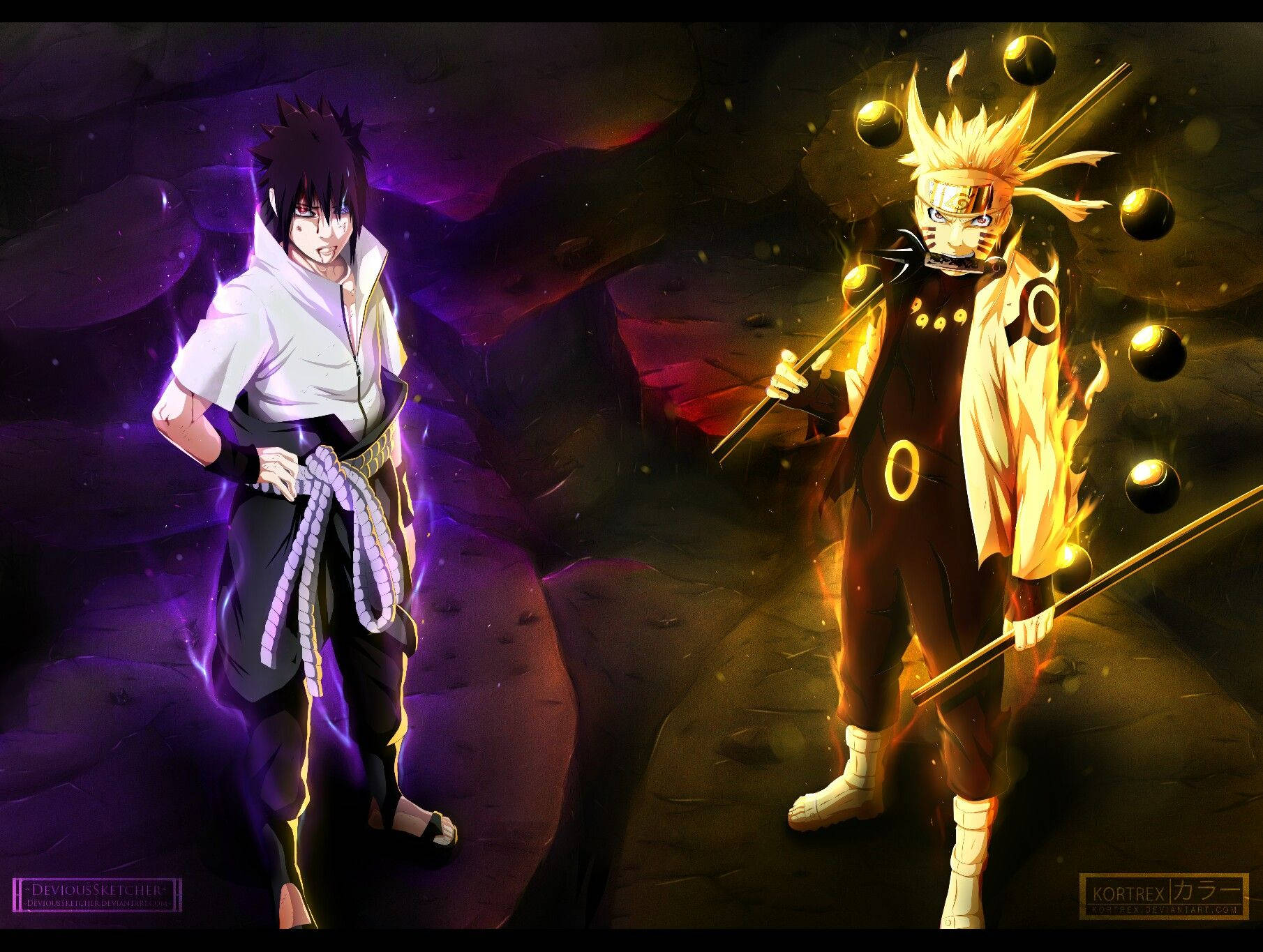 Naruto και Sasuke εναντίον Madara Ταπετσαρία