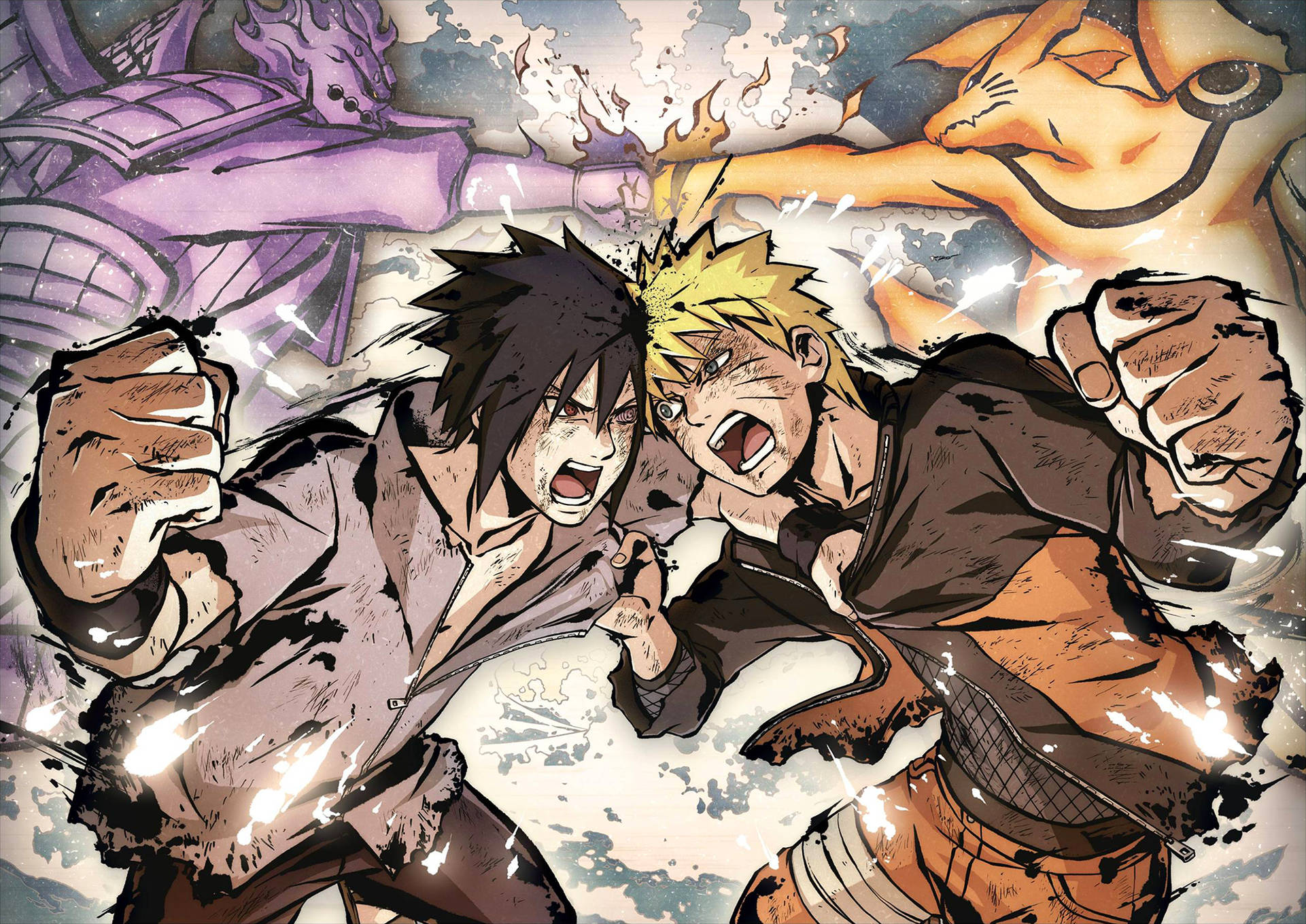 Αφίσα Μάχης Naruto Sasuke Ταπετσαρία