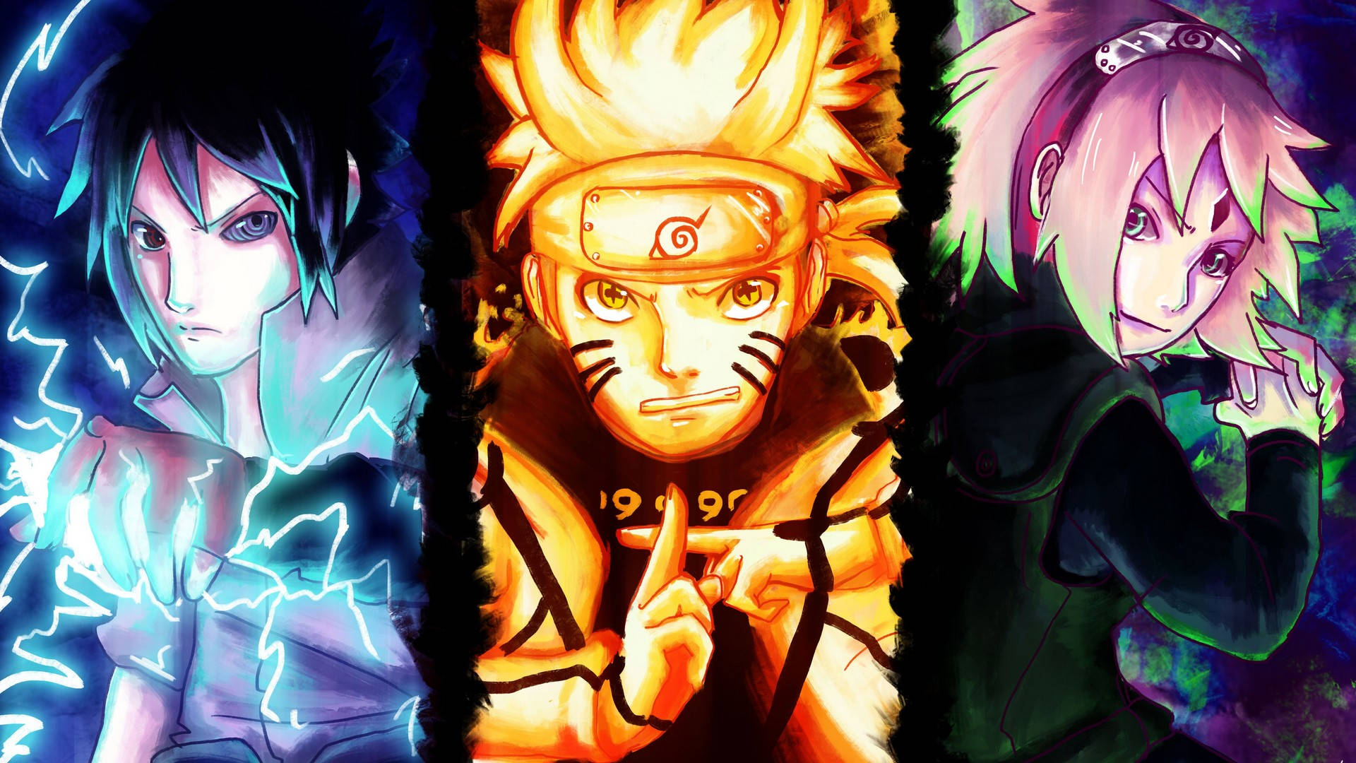 Αφίσα Naruto, Sasuke και Sakura Ταπετσαρία