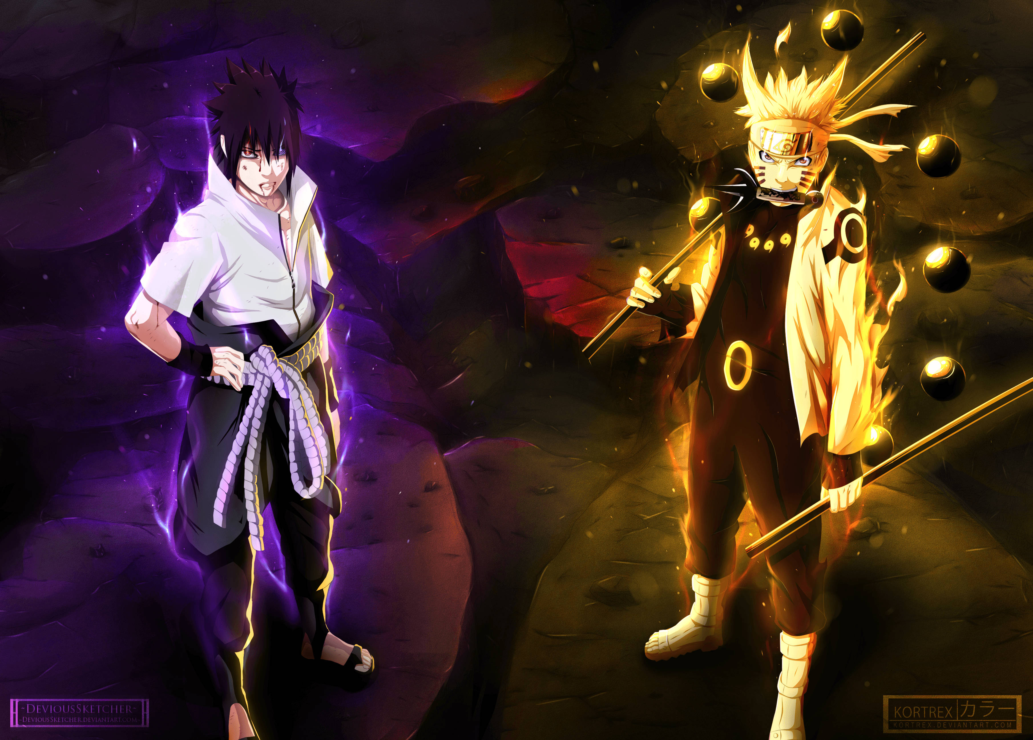 Naruto και Sasuke – Σφοδροί Ορκισμένοι Αντίπαλοι Ταπετσαρία