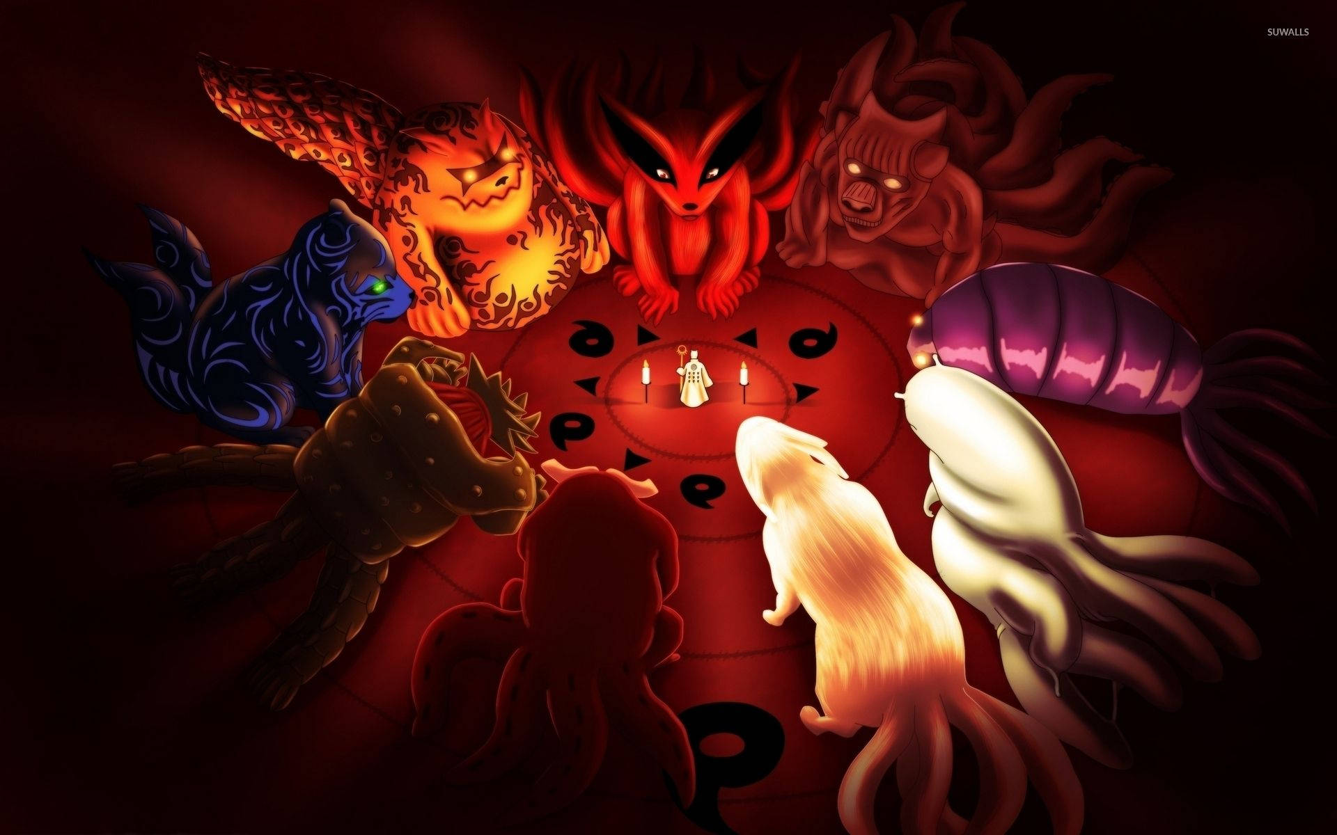 Naruto Shippuden sage toad, Kikaichu, ninken και snail σε μια συνάντηση. — Naruto Ταπετσαρία