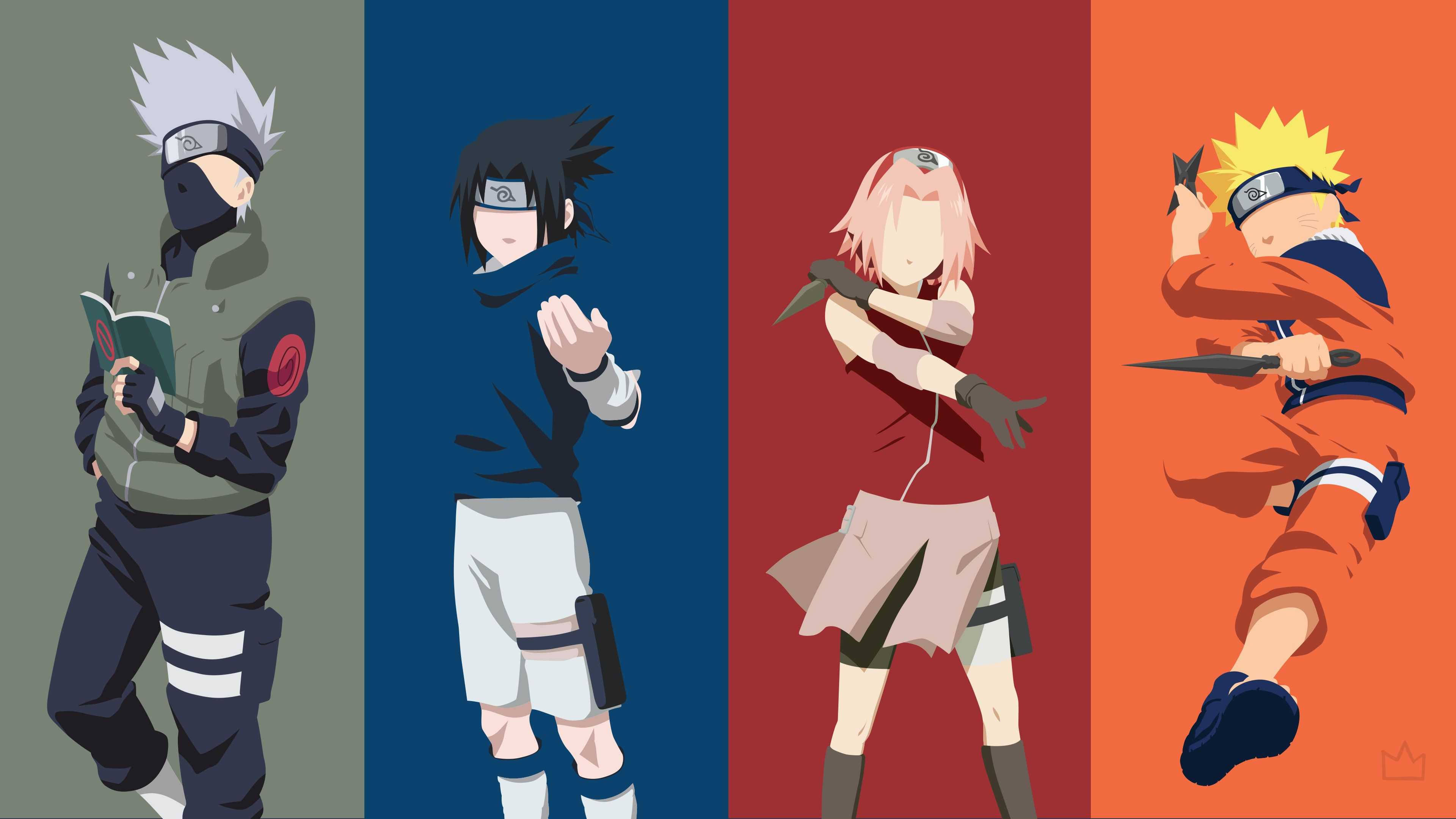 Ομάδα Naruto Team 7 Μινιμαλιστικό Ταπετσαρία