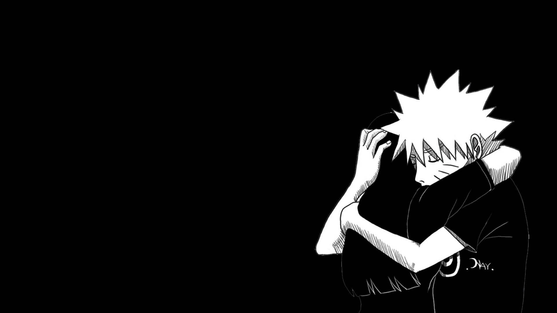Naruto Σύμβολο Μαύρο Ταπετσαρία
