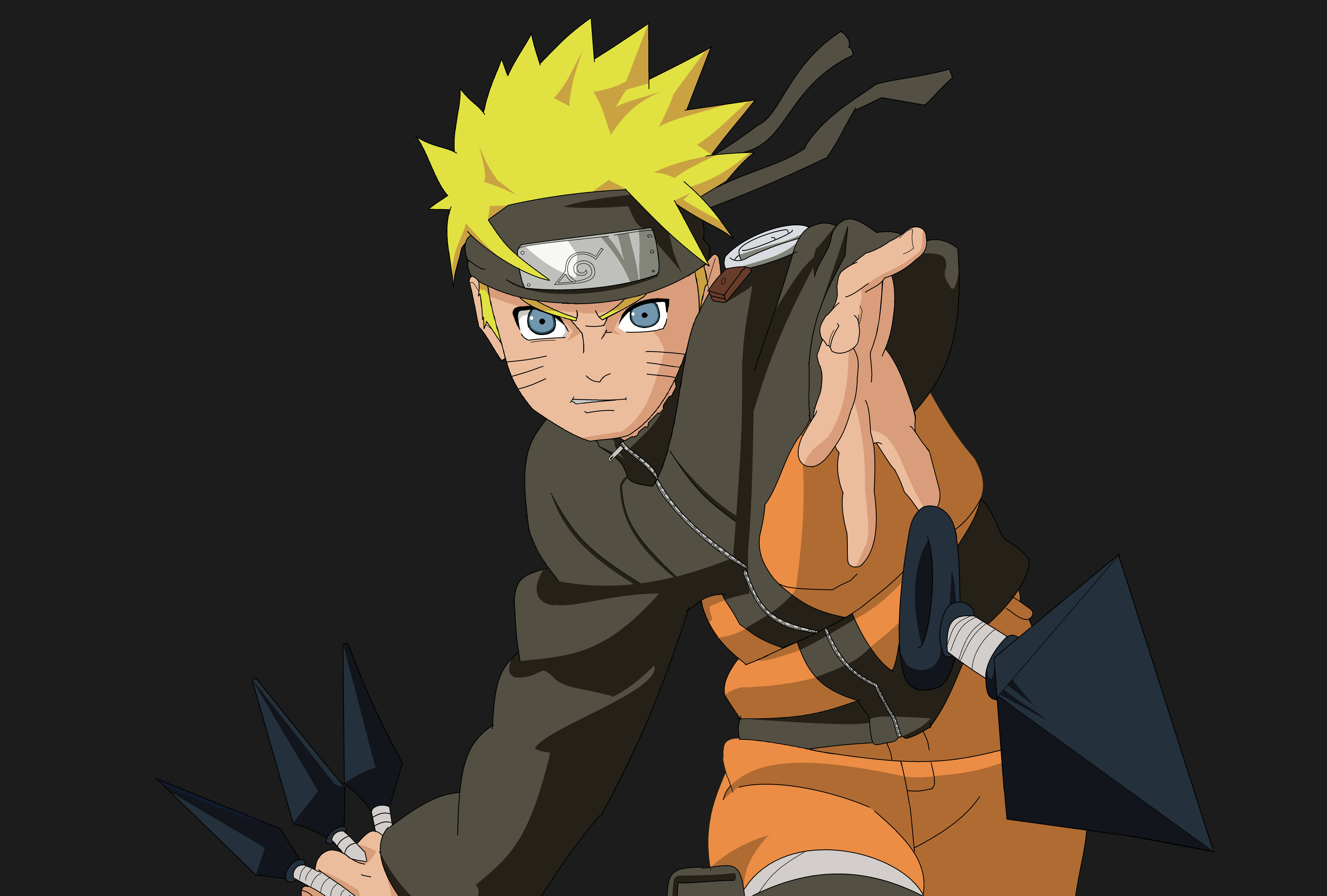 Naruto Uzumaki ρίχνει κουνάι Ταπετσαρία