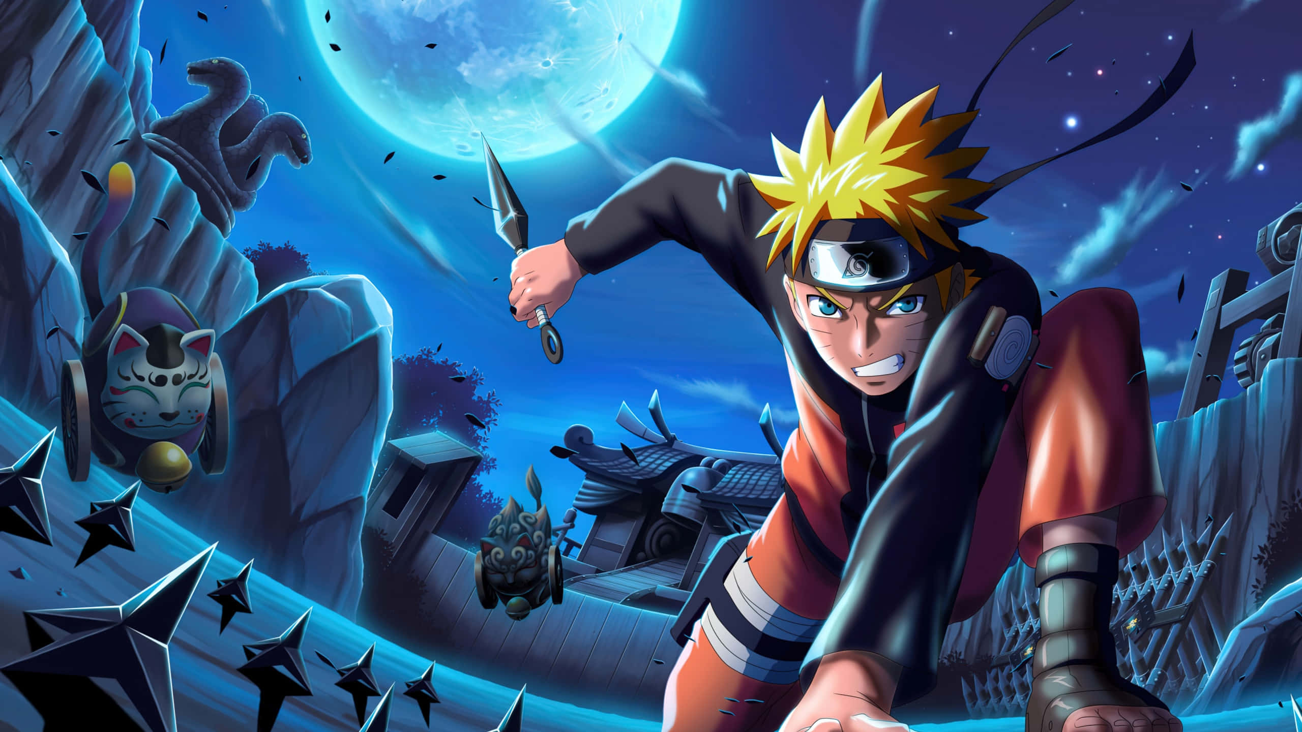 Naruto Uzumaki 4K Μάχη Το Βράδυ Ταπετσαρία