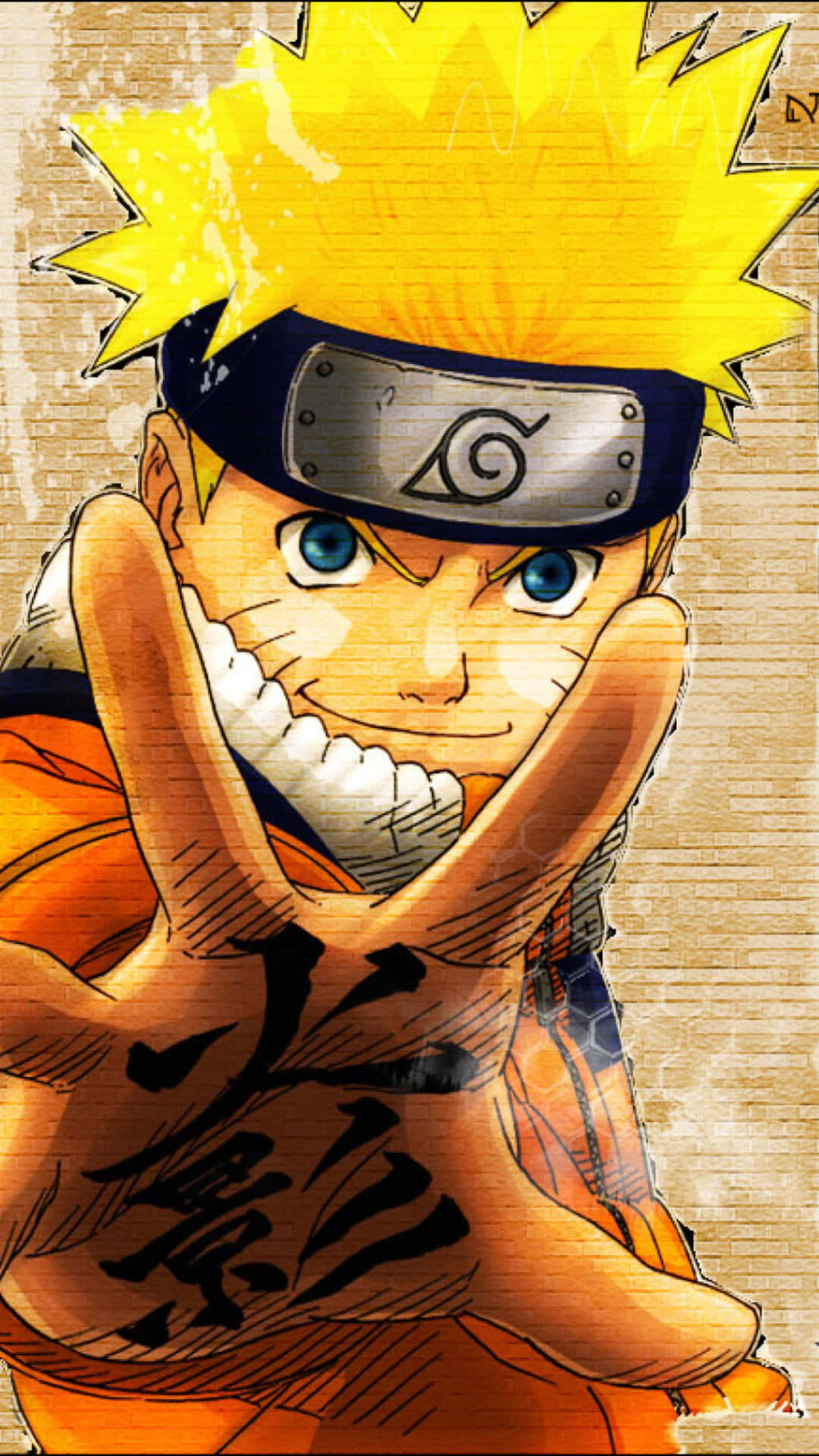 Δυναμική Πόζα Δράσης του Naruto Wallpaper Ταπετσαρία