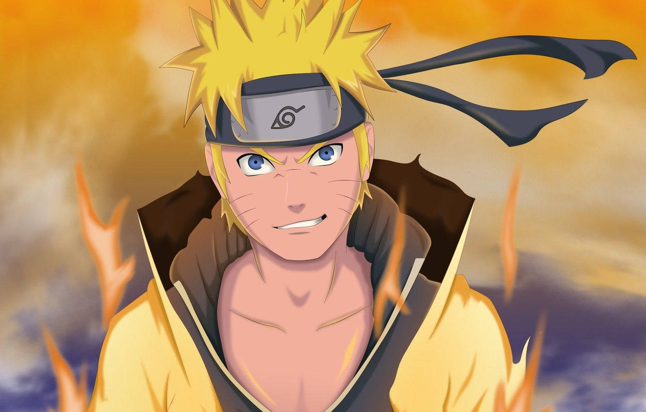 Naruto Ζωντανή Κίτρινη Ρόμπα — Naruto 4K GIF Ταπετσαρία