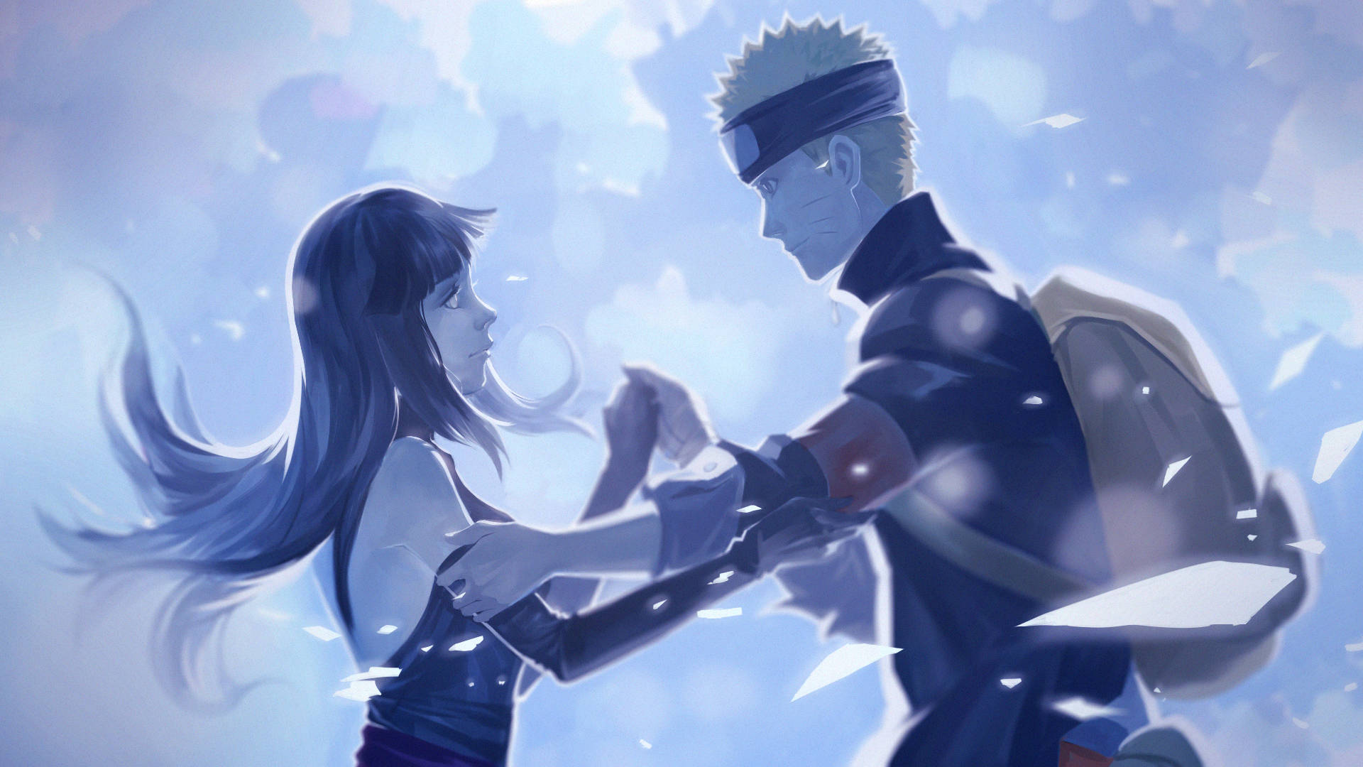 Naruto και Hinata στο Χιόνι του Χειμώνα Ταπετσαρία