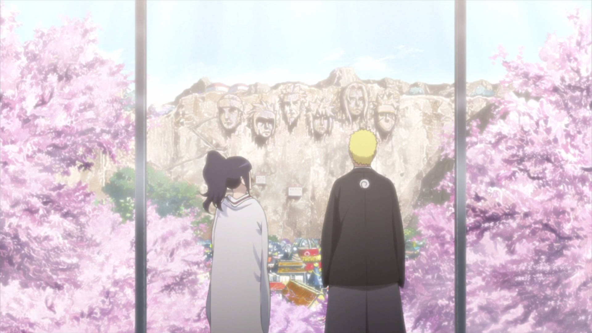 Naruto και Hinata στο Βράχο του Χόκαγκε Ταπετσαρία