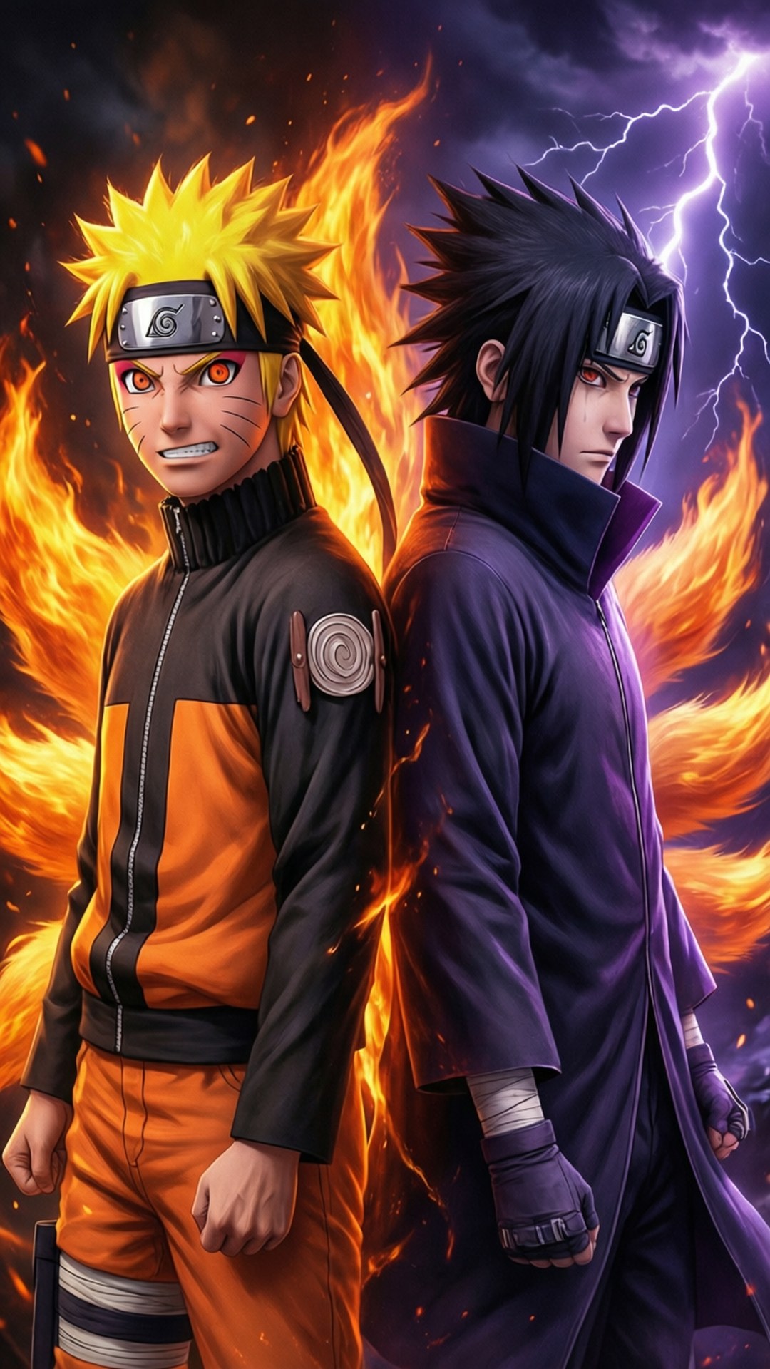 Naruto και Sasuke Πλάτη με Πλάτη Ταπετσαρία