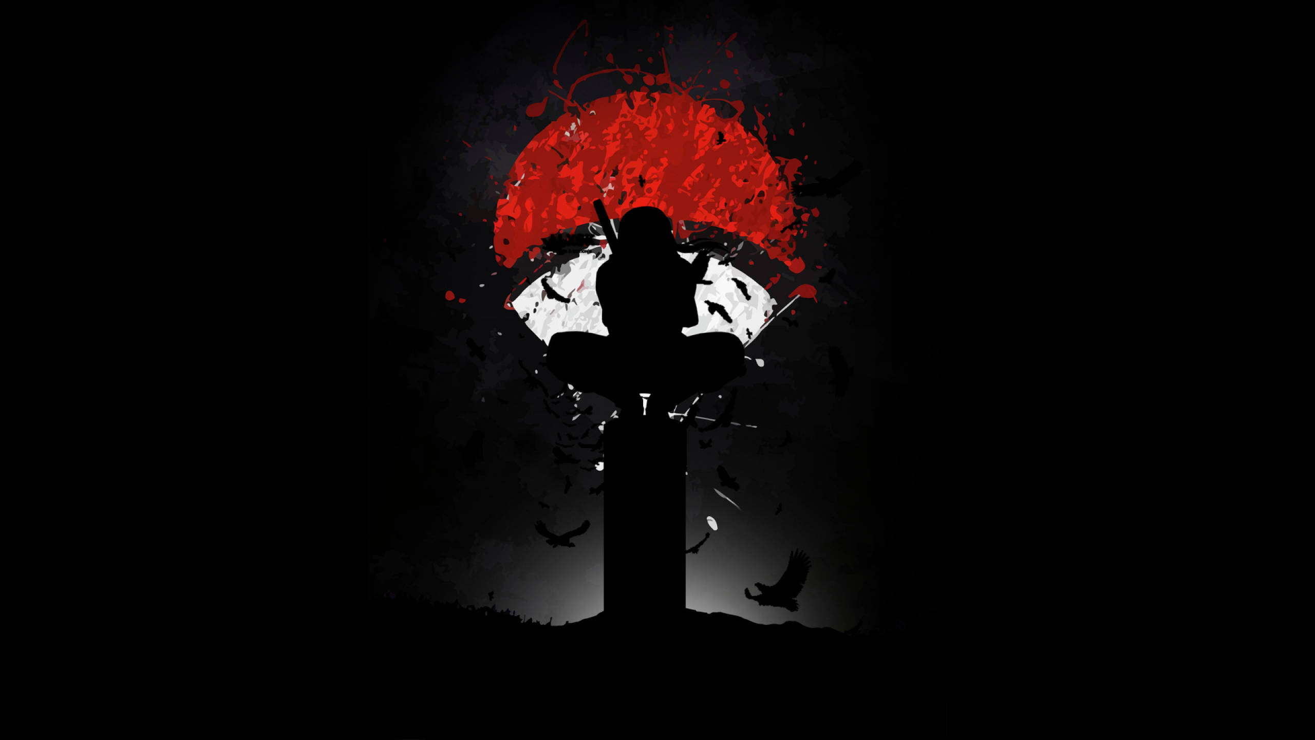 Naruto Μαύρο Itachi Σύμβολο της Φυλής Uchiha Ταπετσαρία