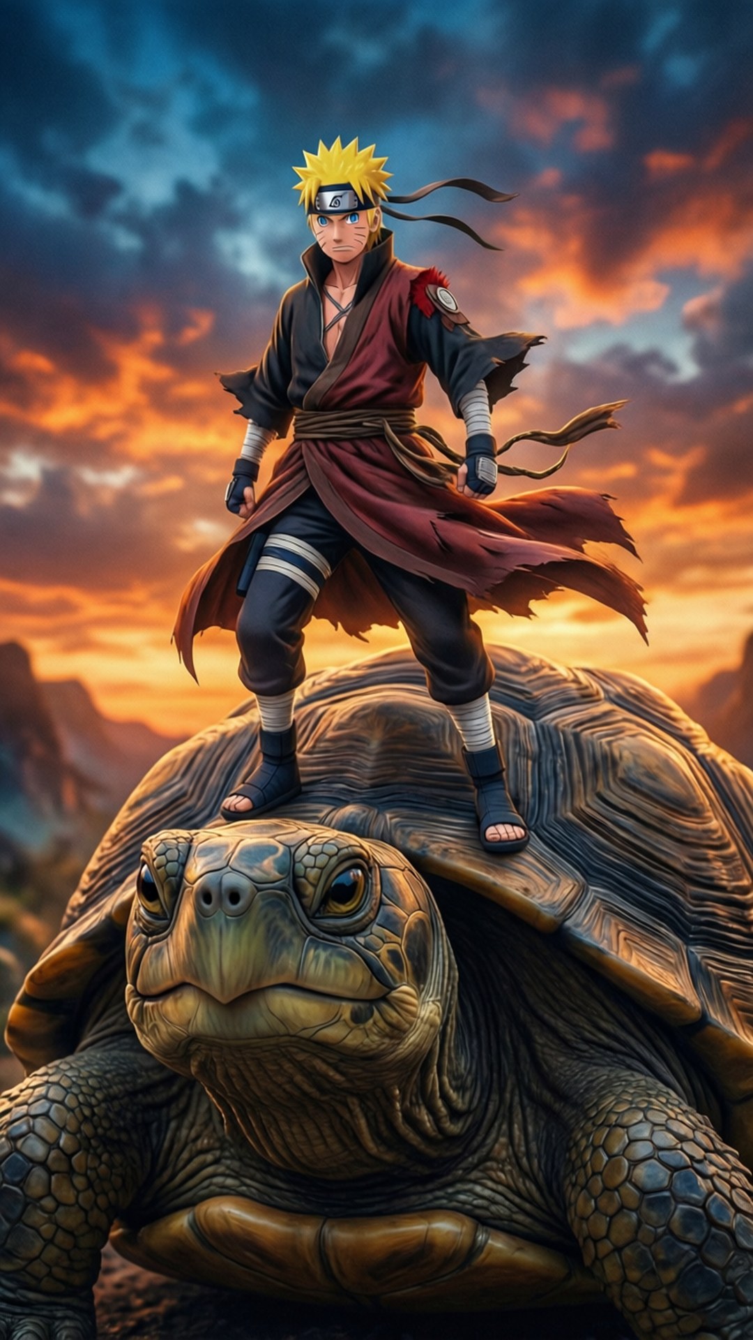 Naruto σε Sage Mode πάνω σε Βάτραχο Ταπετσαρία