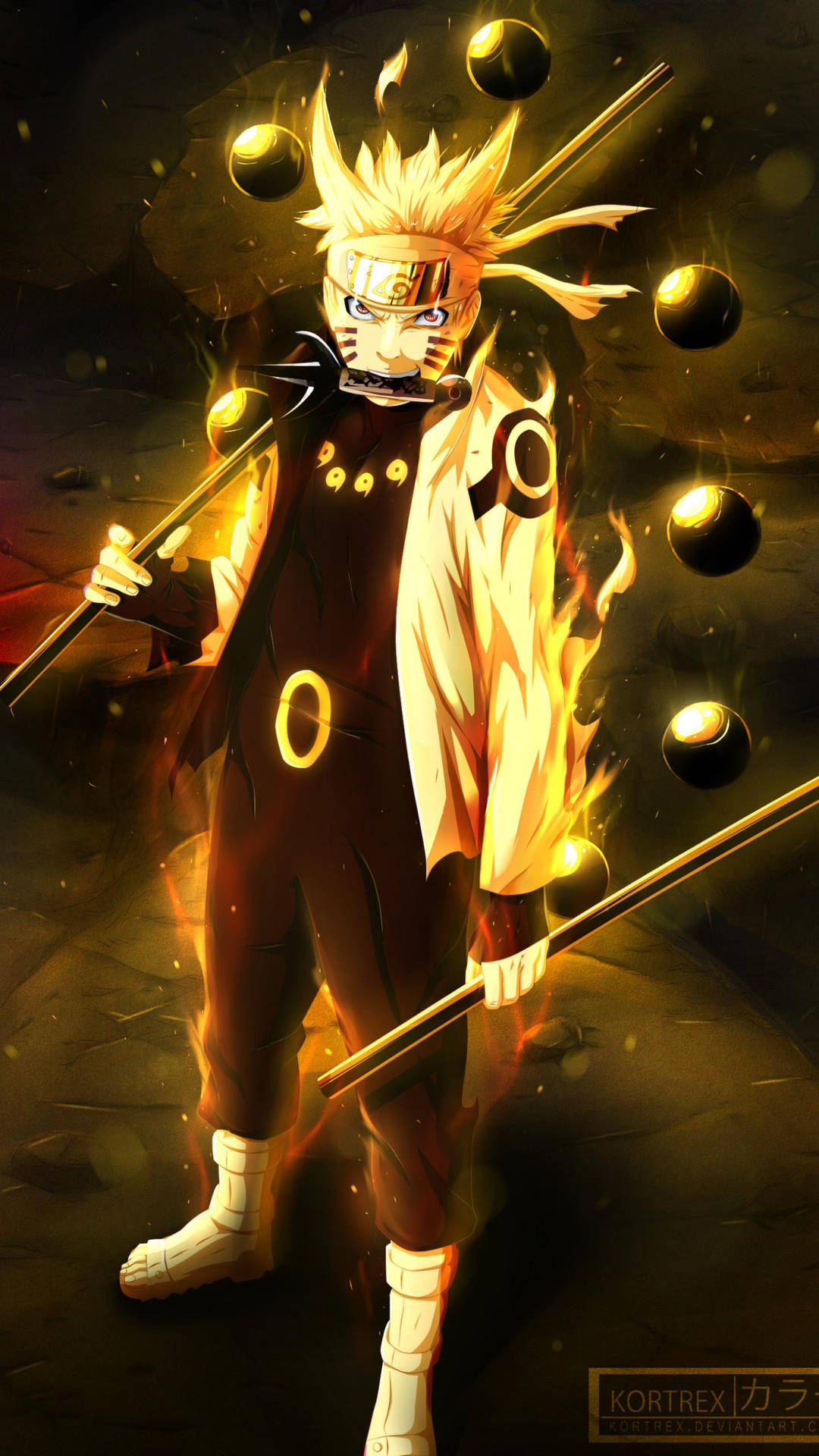Naruto Τηλέφωνο Έξι Μονοπατιών Σοφού — Naruto κινητό GIF Ταπετσαρία