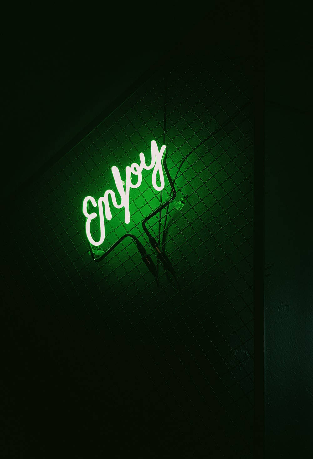 Απόλαυσε Neon Πράσινη Αισθητική Ταπετσαρία