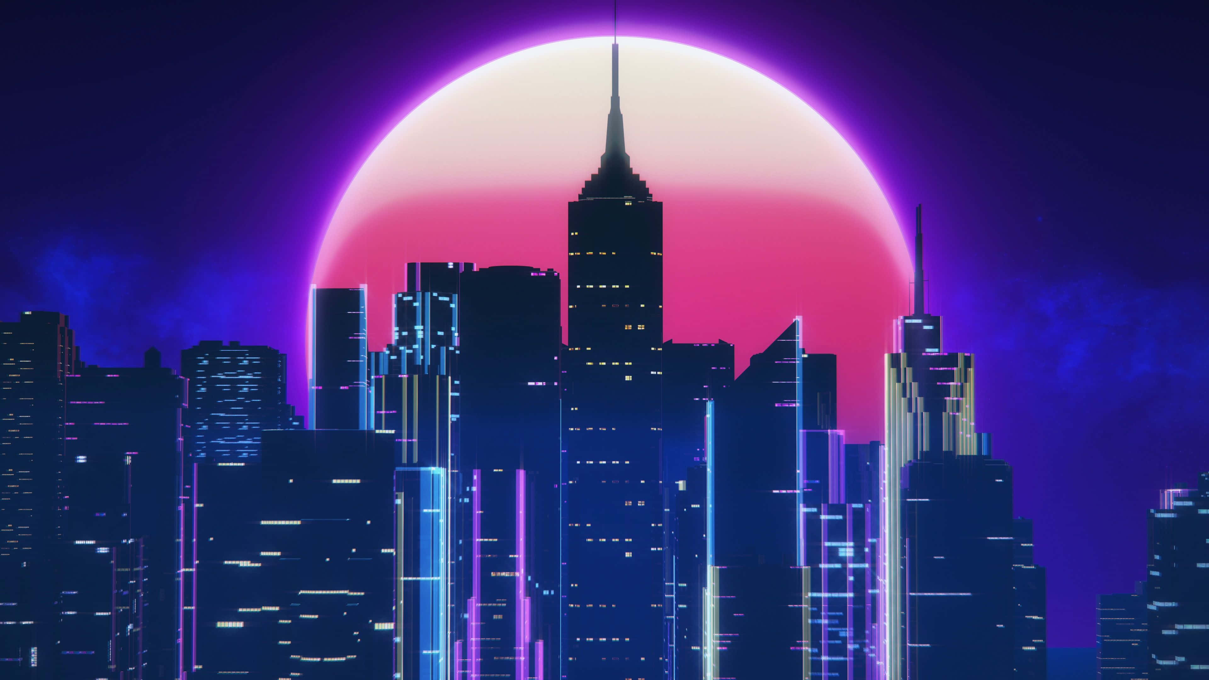 Φόντο Neon City Ταπετσαρία