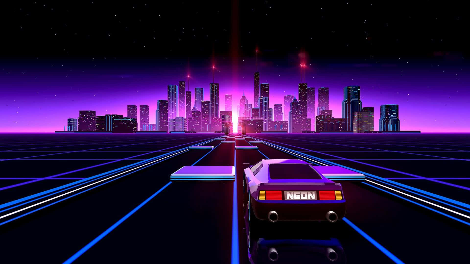 Φόντο Neon City Ταπετσαρία