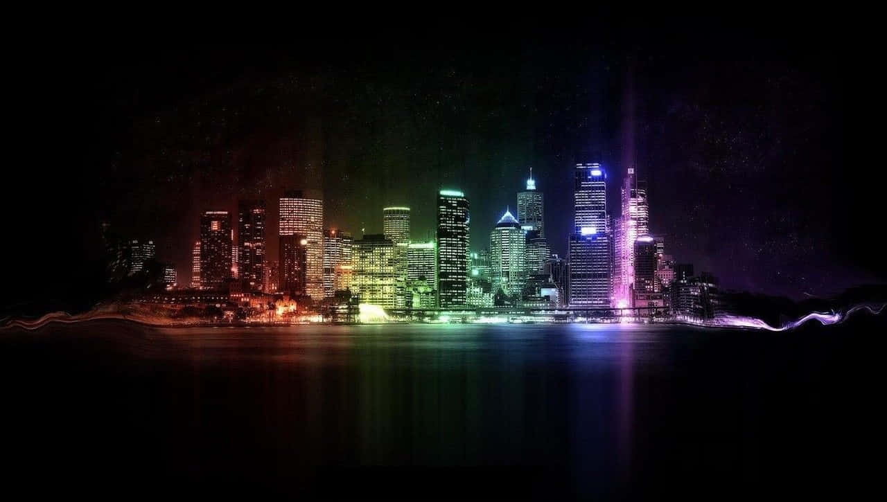 Φόντο Neon City Ταπετσαρία