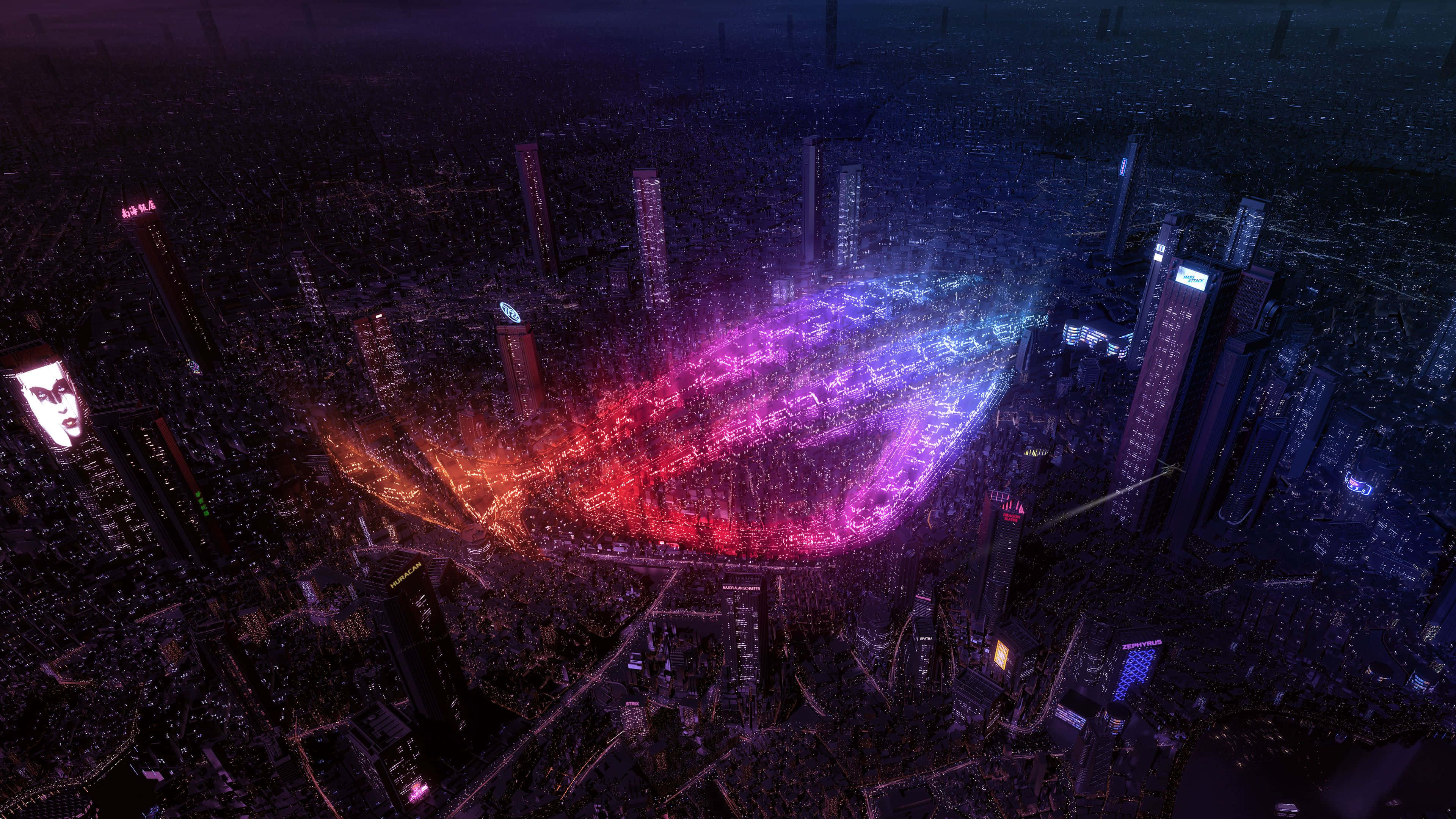 Φόντο Neon City Ταπετσαρία