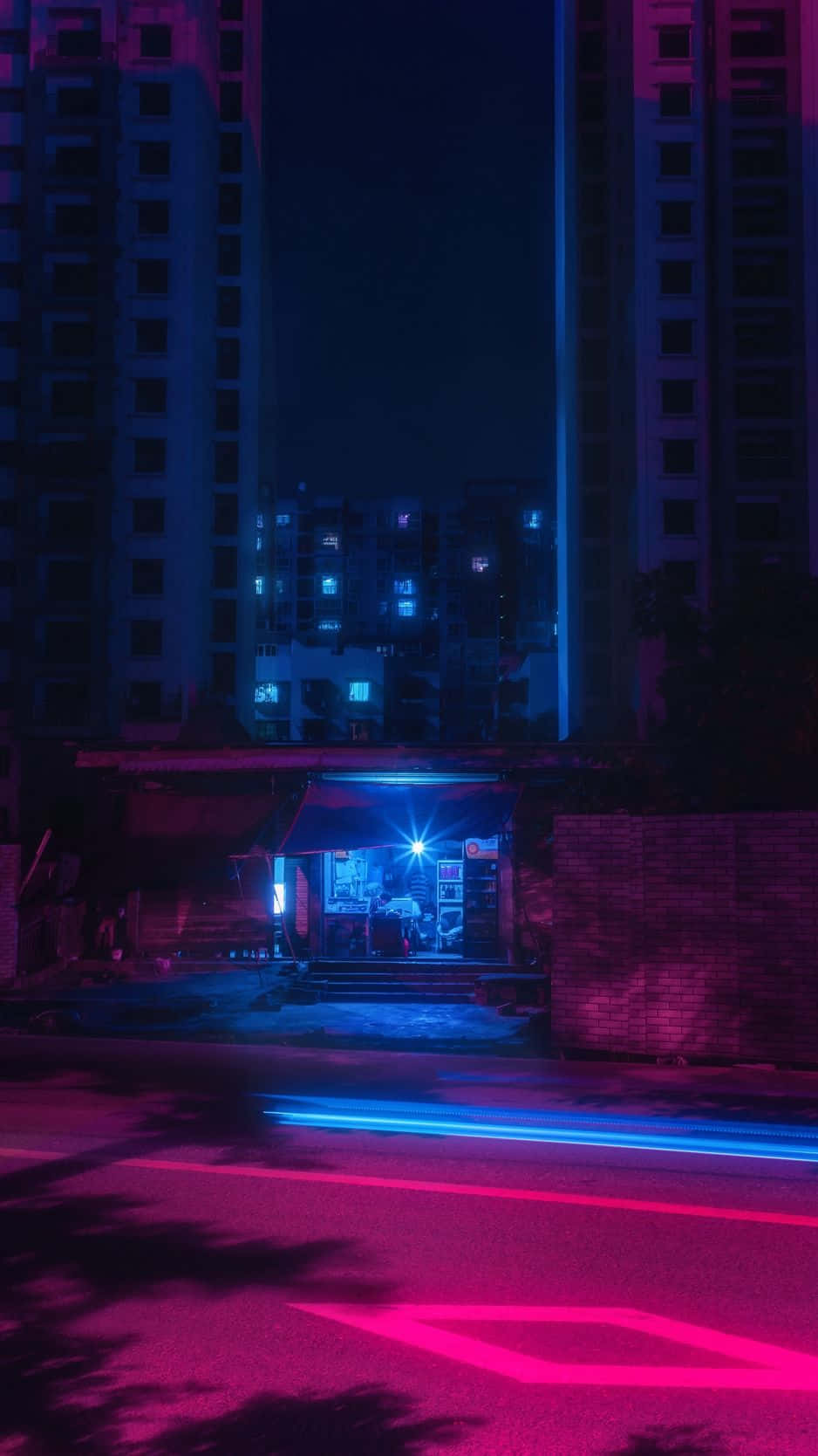 Φόντο Neon City Ταπετσαρία