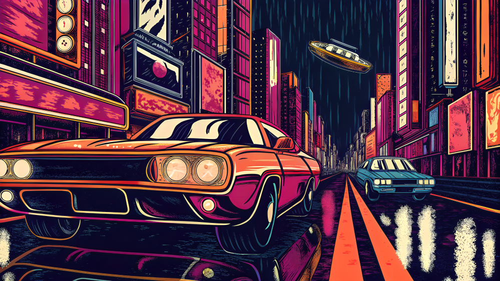 Neon Drift: Νυχτερινό Αστικό Τοπίο Ταπετσαρία