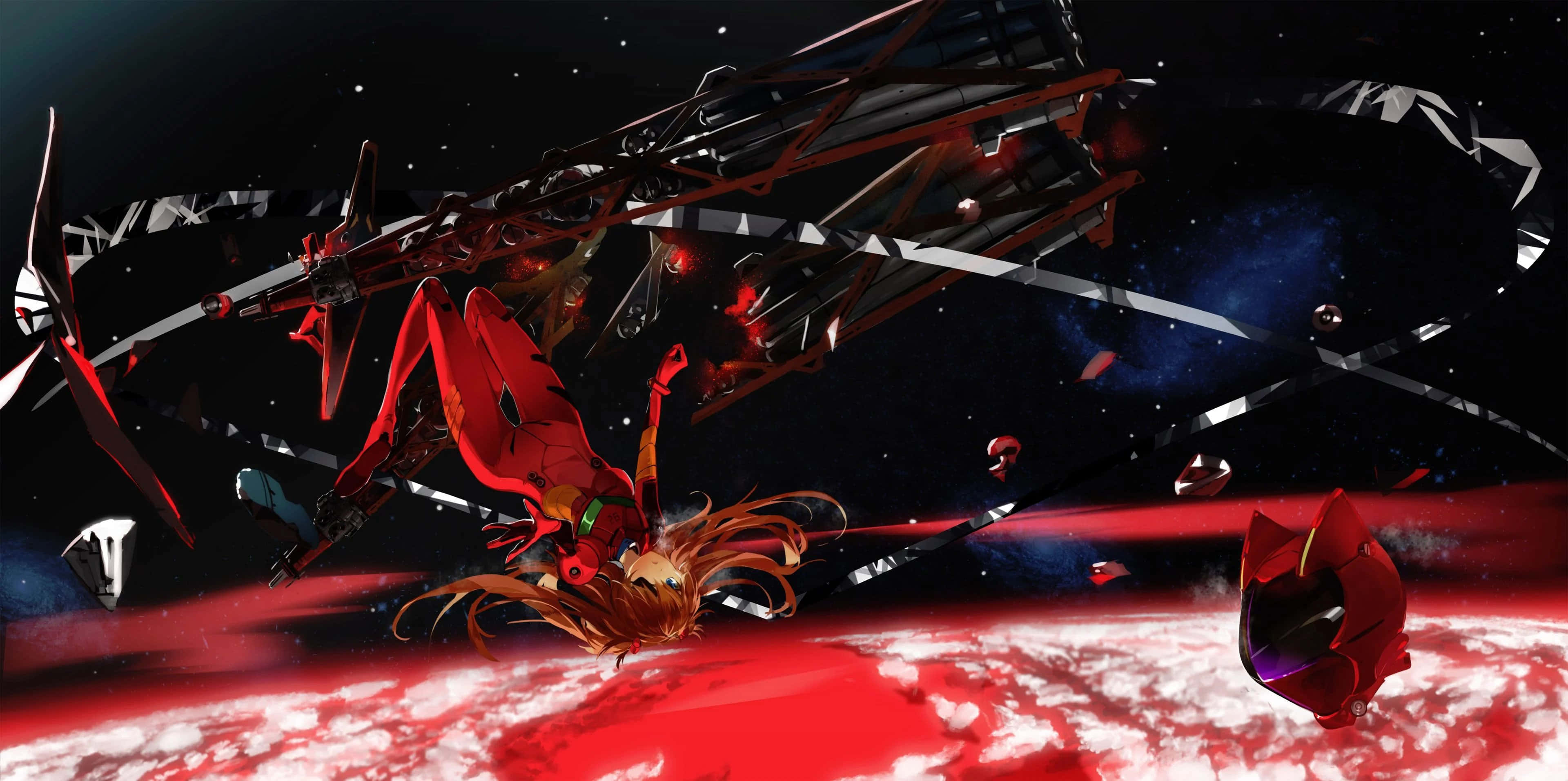 Υπέροχη και Ισχυρή Σκηνή στο Neon Genesis Evangelion Ταπετσαρία