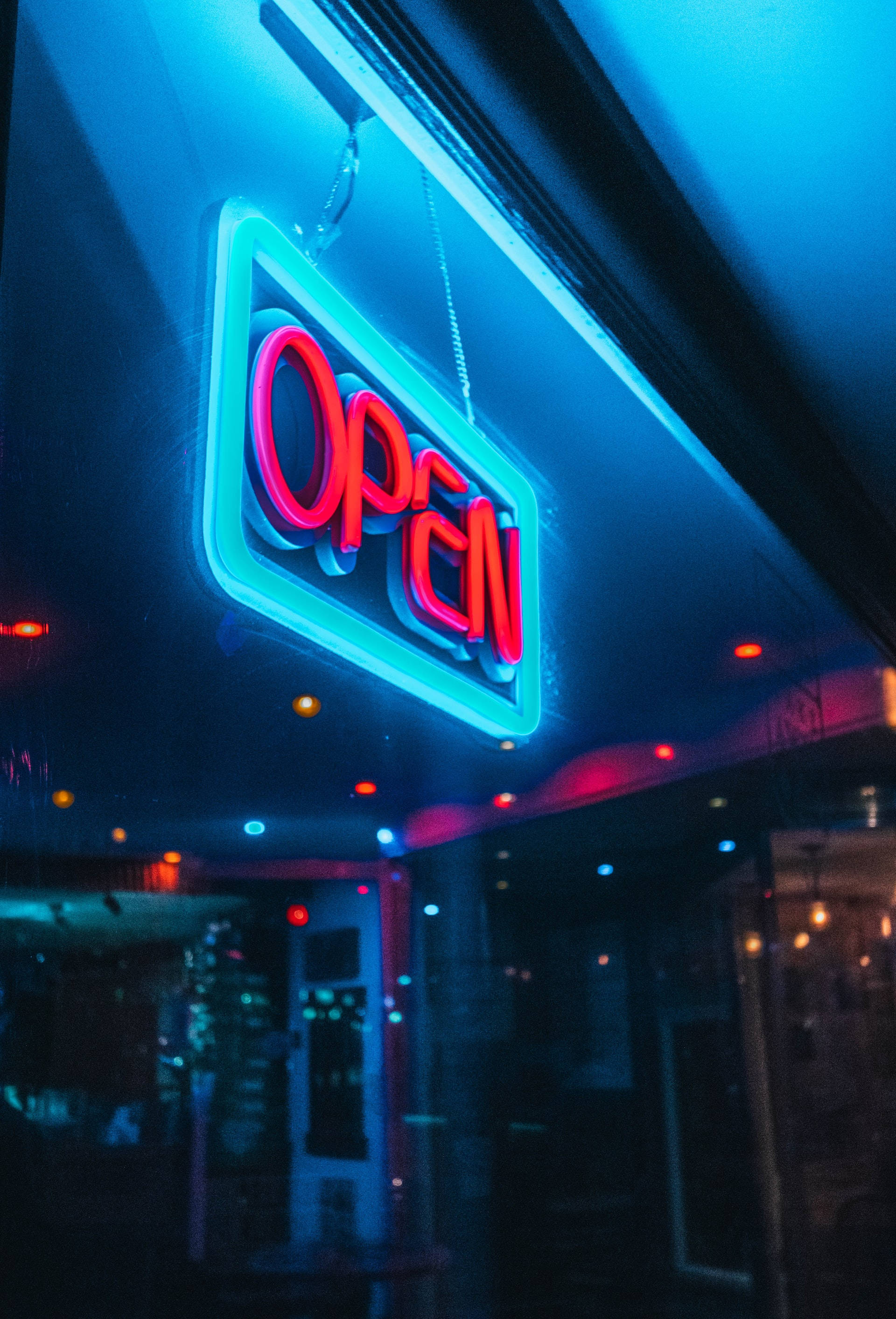 Ανοιχτό Neon μπλε iPhone Ταπετσαρία