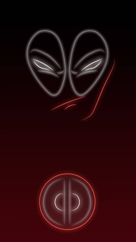 Neon iPhone Deadpool Ταπετσαρία
