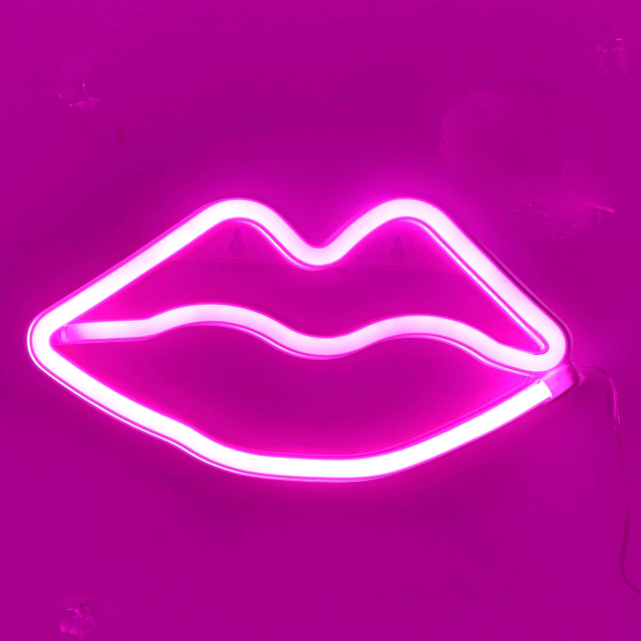 Φωτίστε τη μέρα σας με Neon Pink Αισθητική Ταπετσαρία
