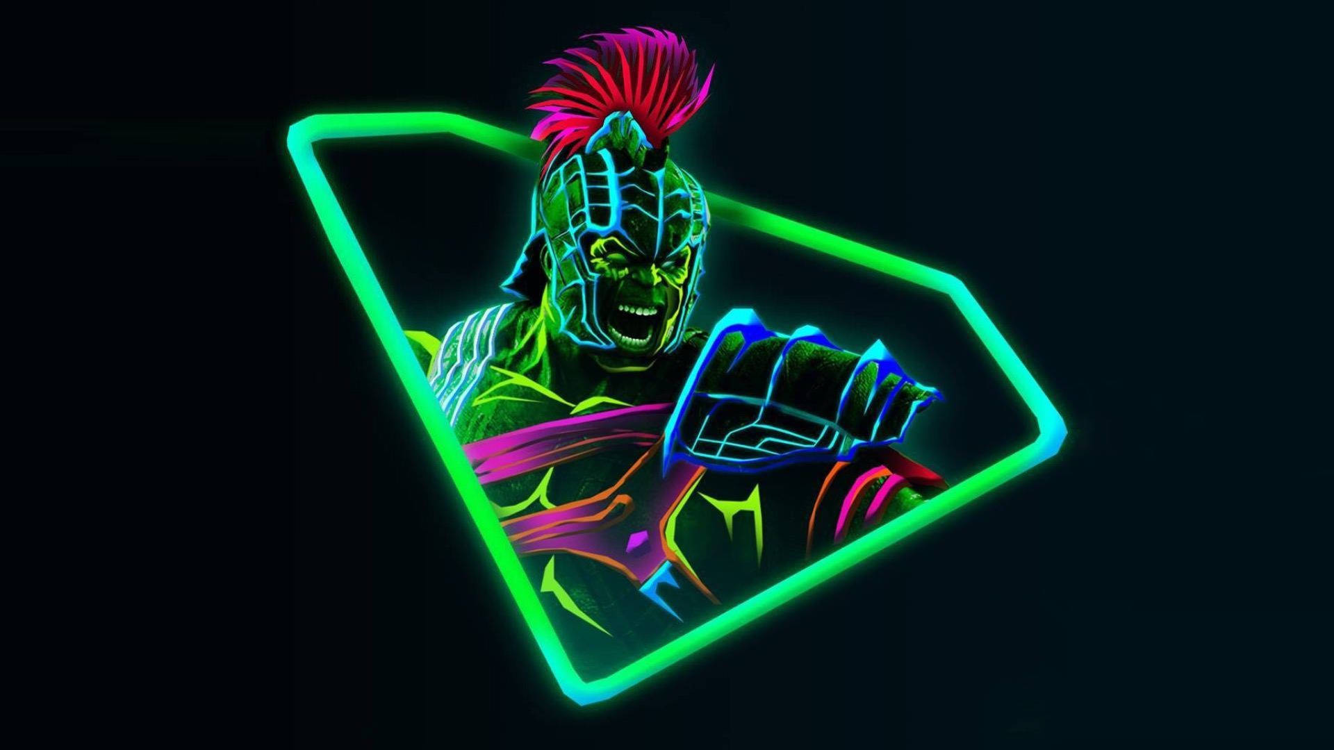Neon Thor Ragnarok των Εκδικητών για Επιφάνεια Εργασίας Ταπετσαρία