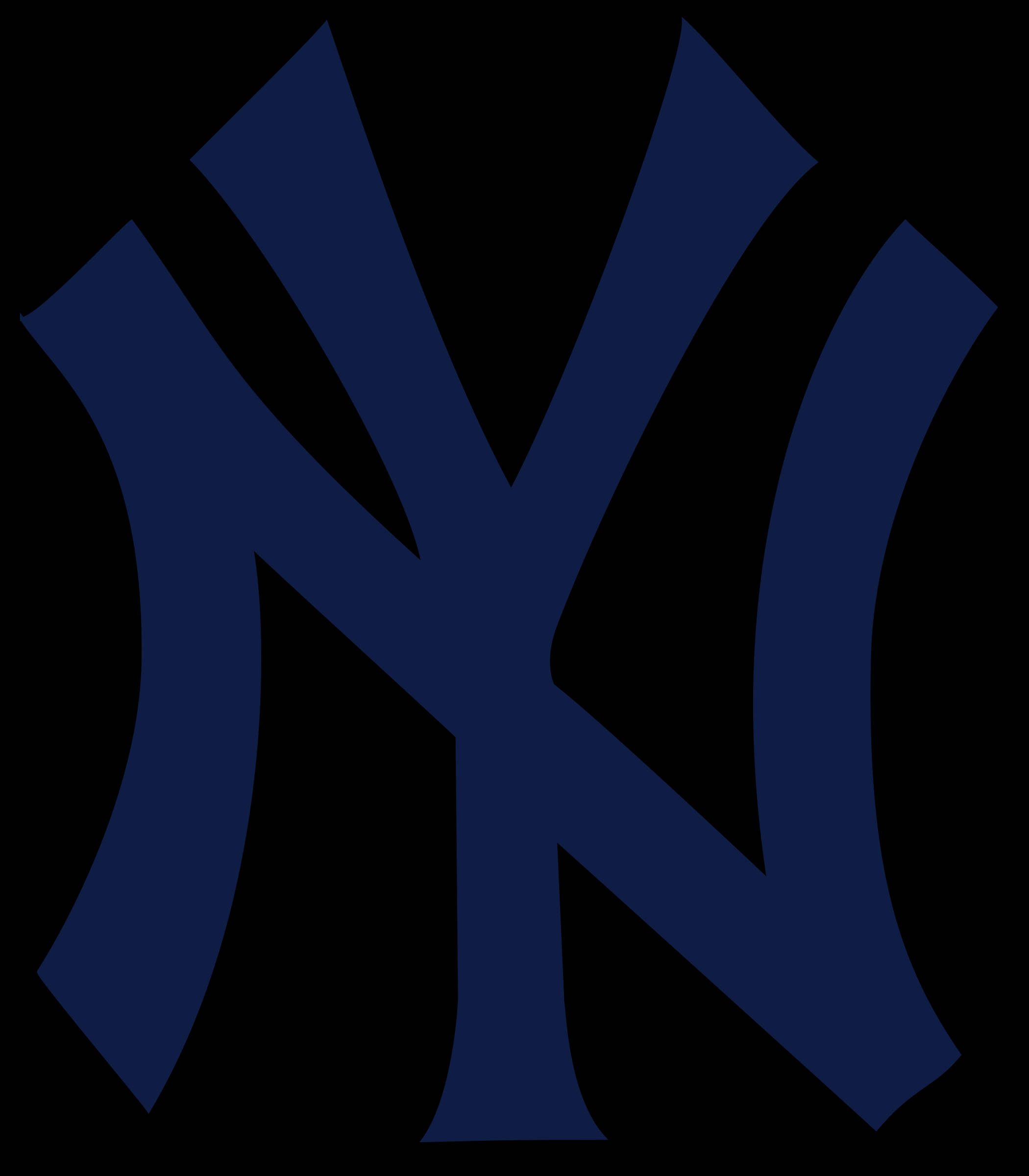 New York Yankees Μπλε Λογότυπο NY Διάνυσμα Ταπετσαρία