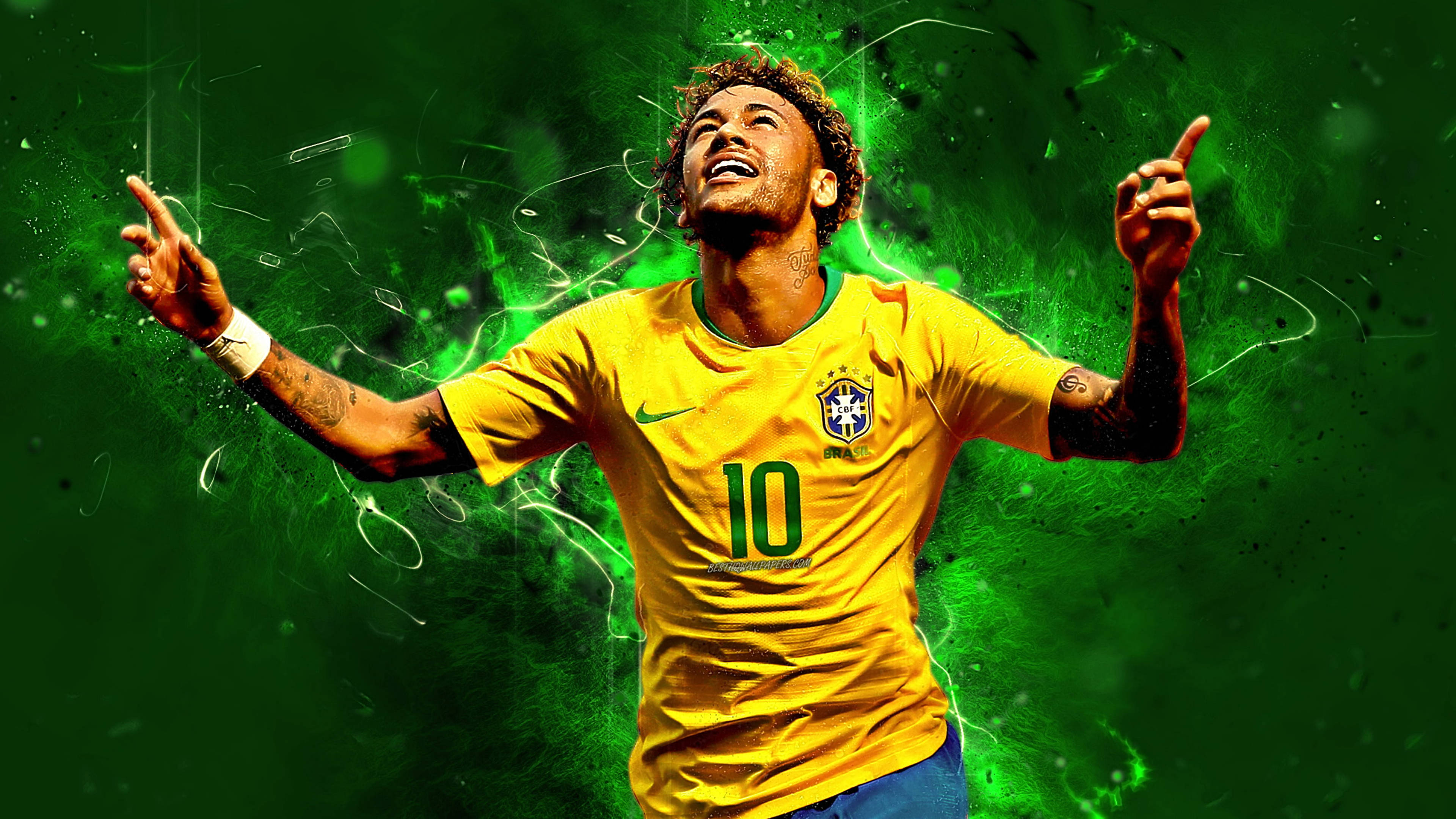 Neymar 4K Neon Πράσινο Fan Edit Ταπετσαρία