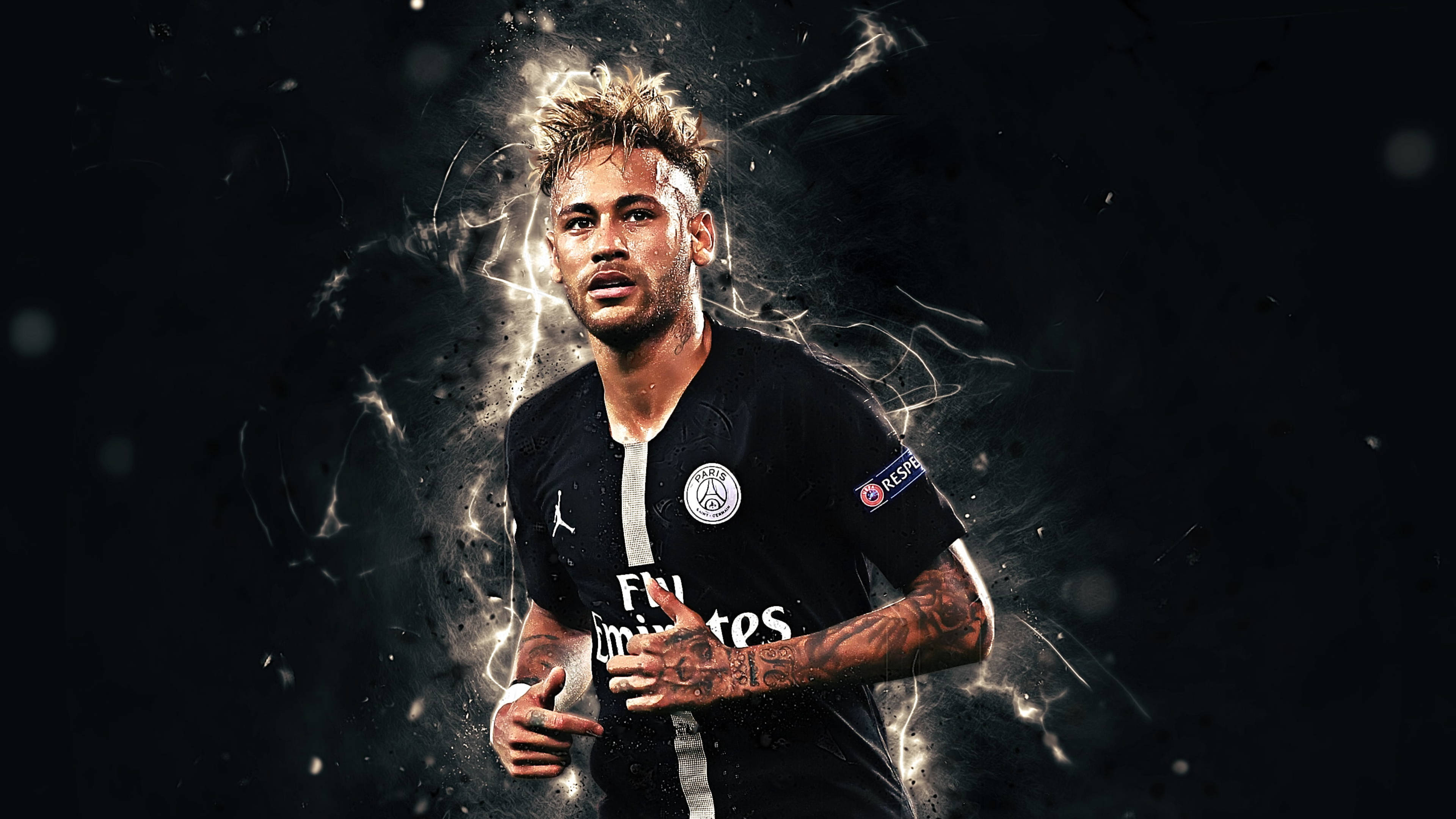 Neymar 4K Μαύρη Επεξεργασία Ταπετσαρία