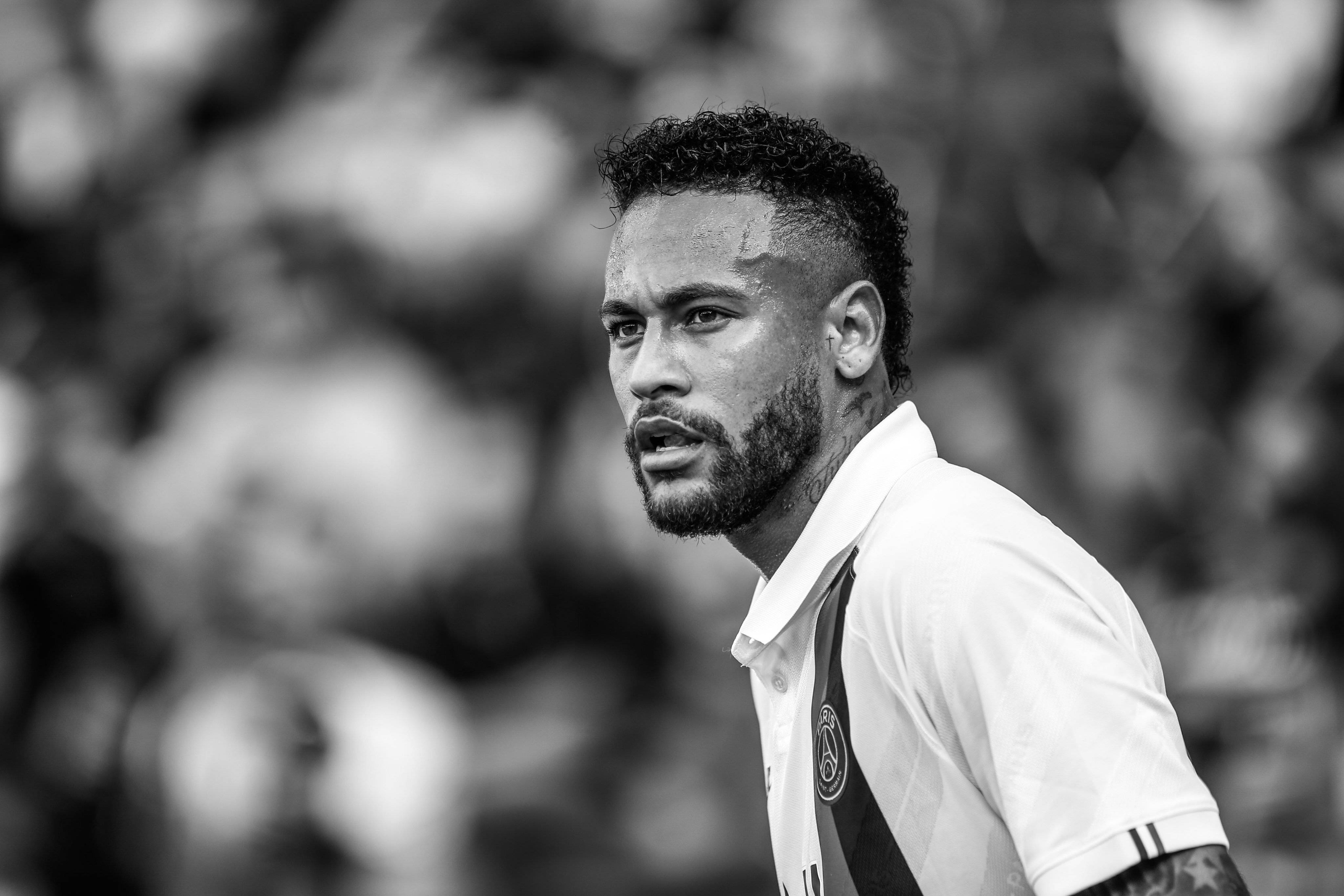 Ψυχρό Neymar Jr σε Ασπρόμαυρο Ταπετσαρία