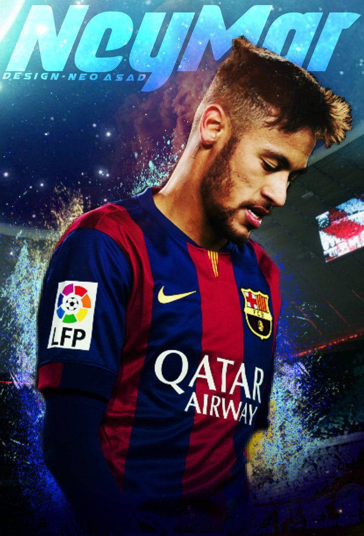 Εικόνα Neymar Jr. με το χαρακτηριστικό του σχέδιο μπογιάς Ταπετσαρία